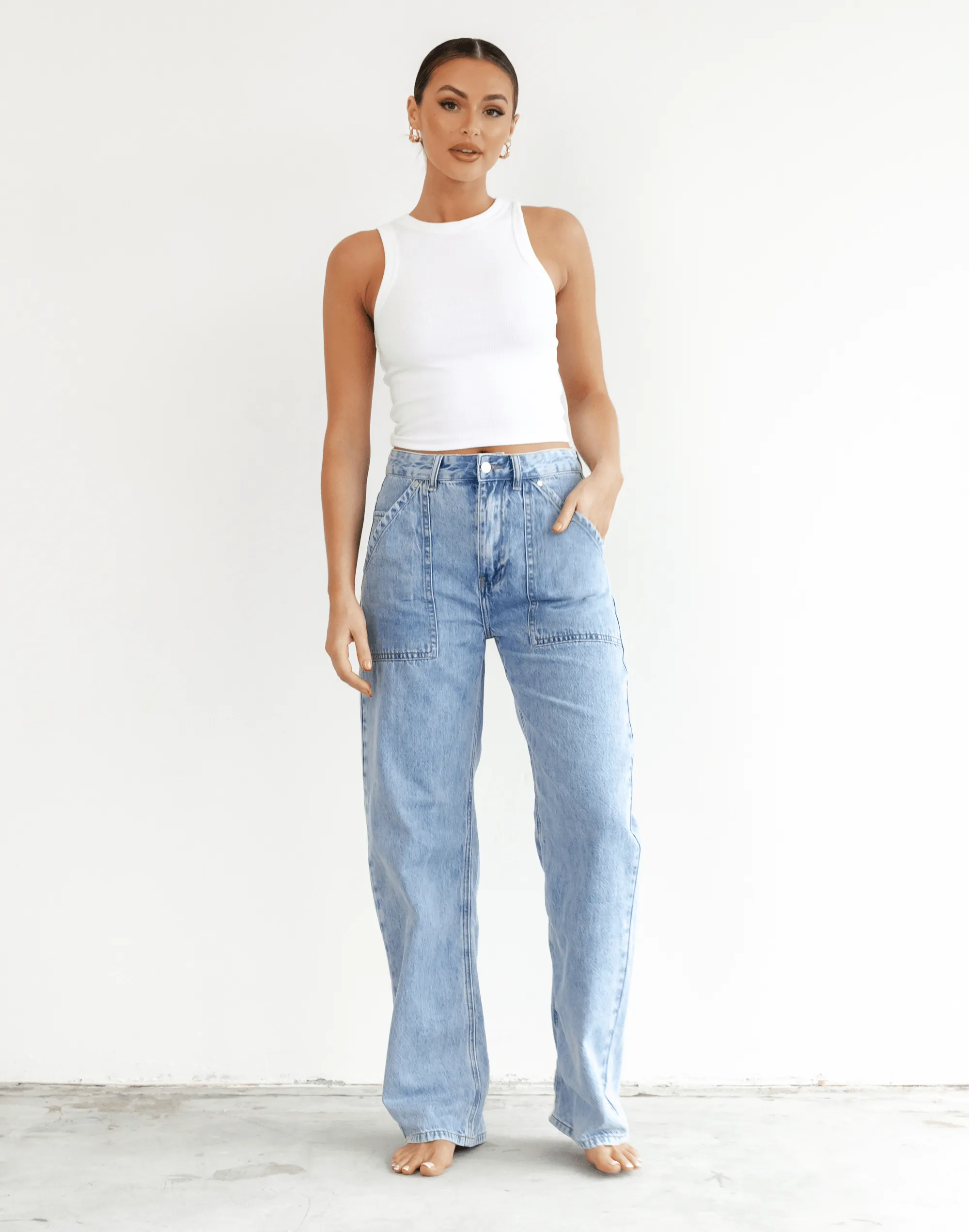 Montana Wide Leg Jeans (Blue)