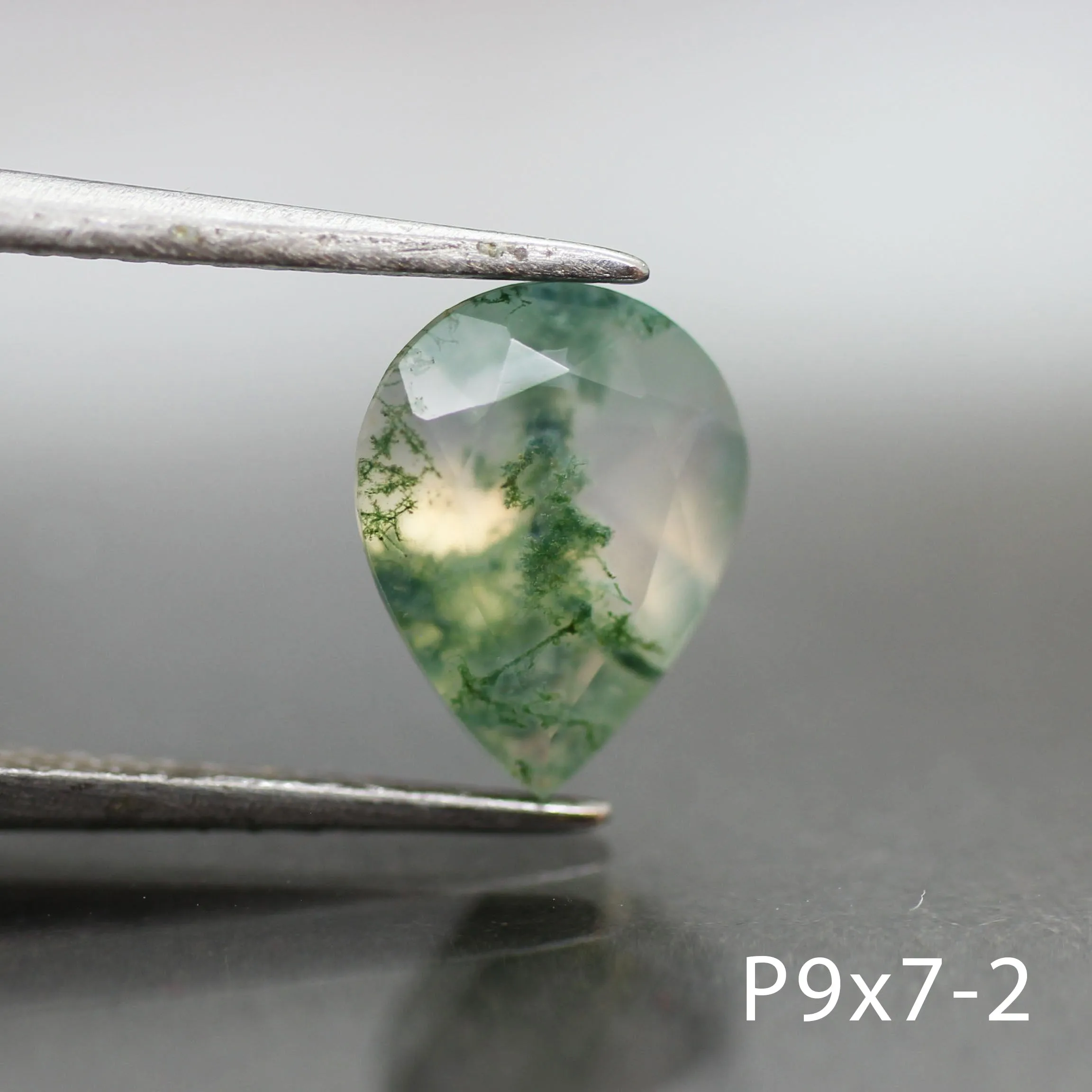 Moss agate | pear cut 9x7 mm - choose yours