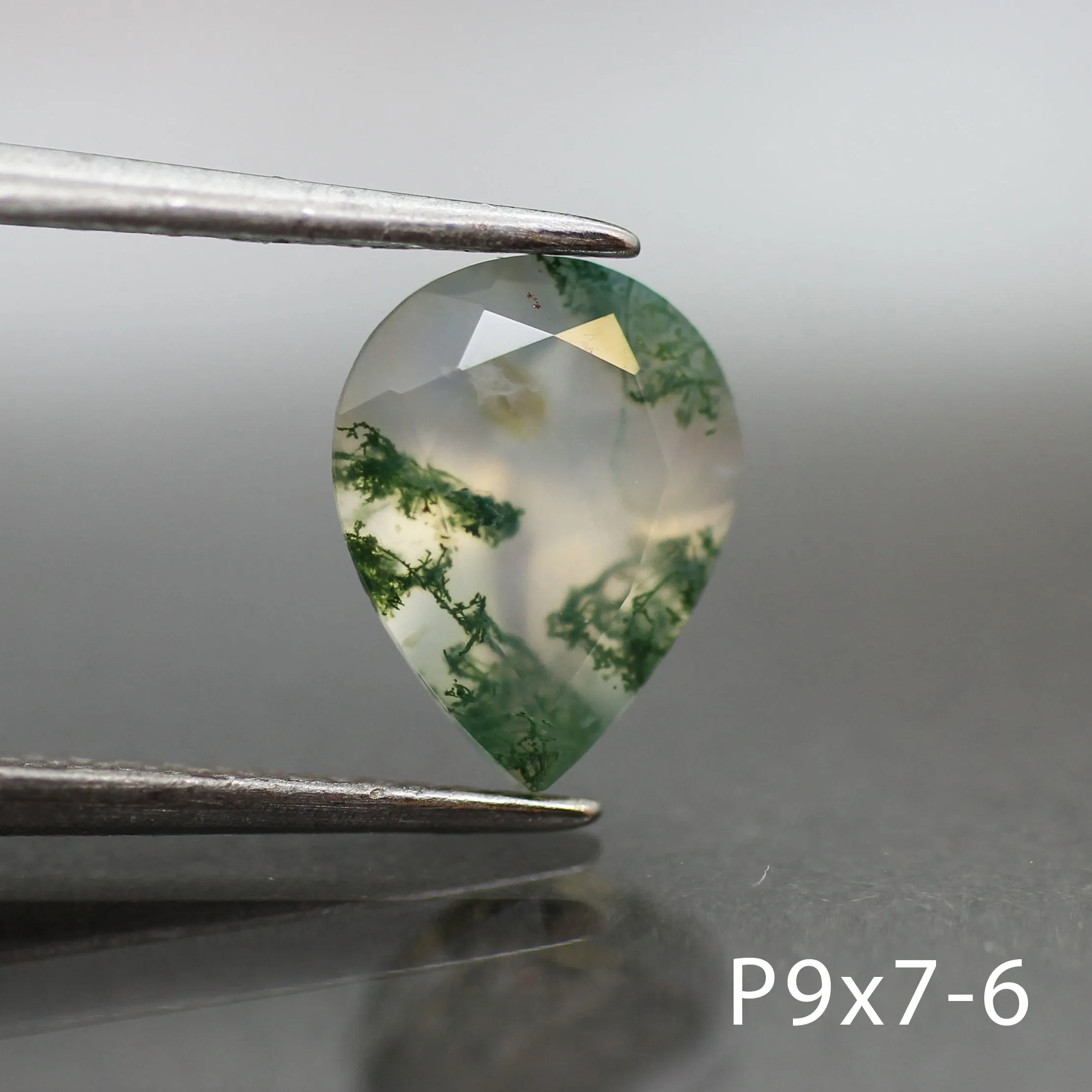 Moss agate | pear cut 9x7 mm - choose yours