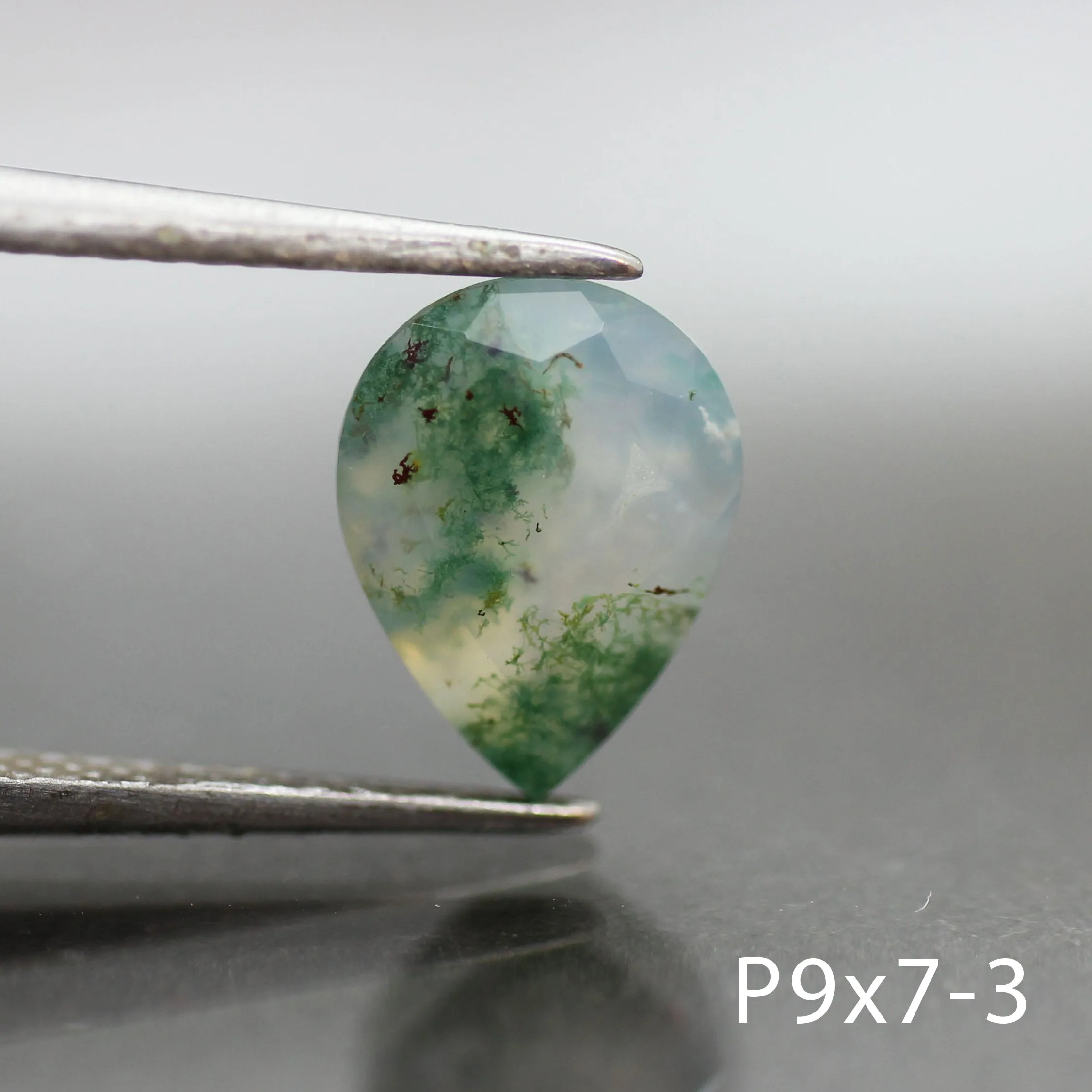 Moss agate | pear cut 9x7 mm - choose yours