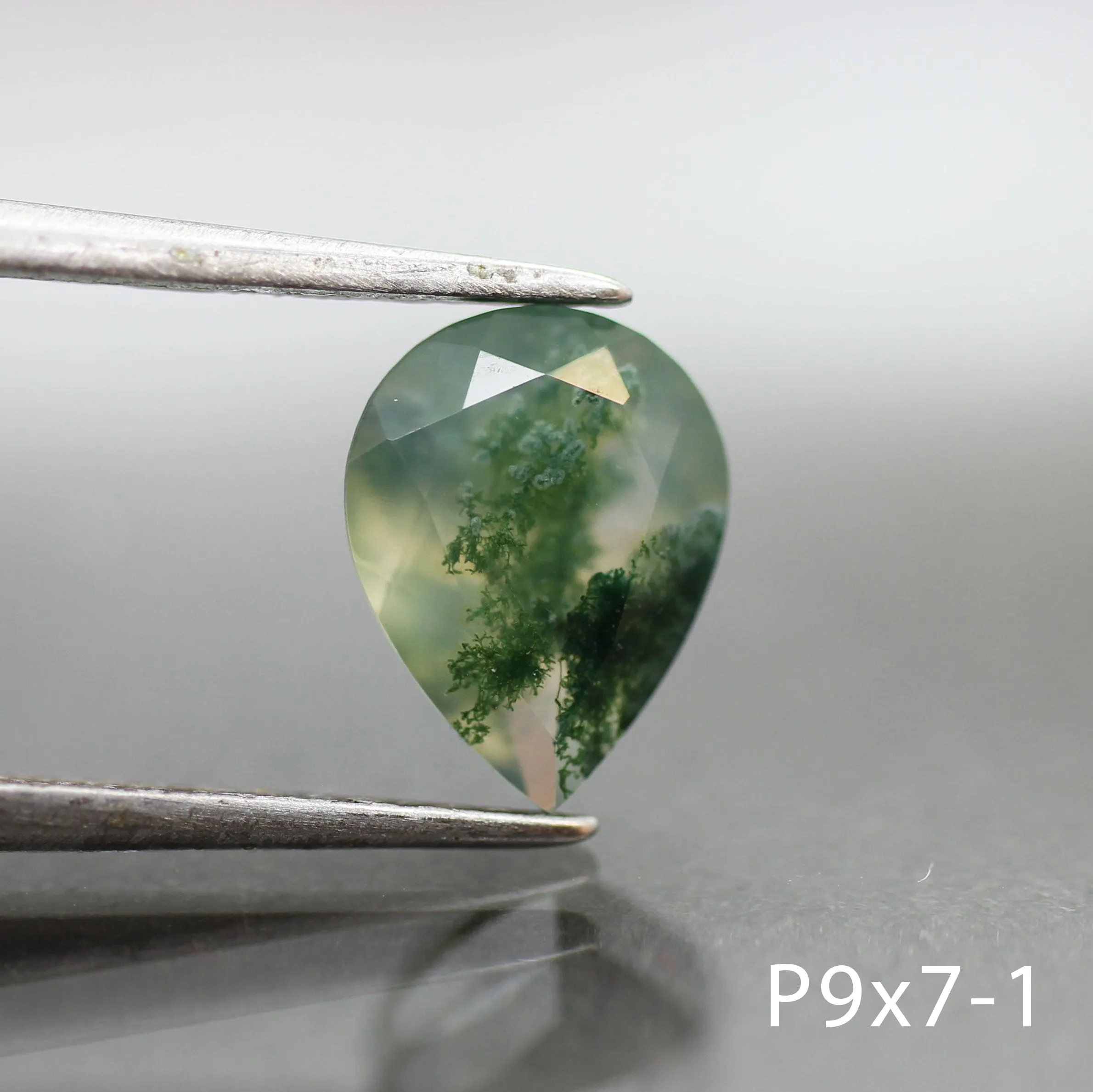 Moss agate | pear cut 9x7 mm - choose yours