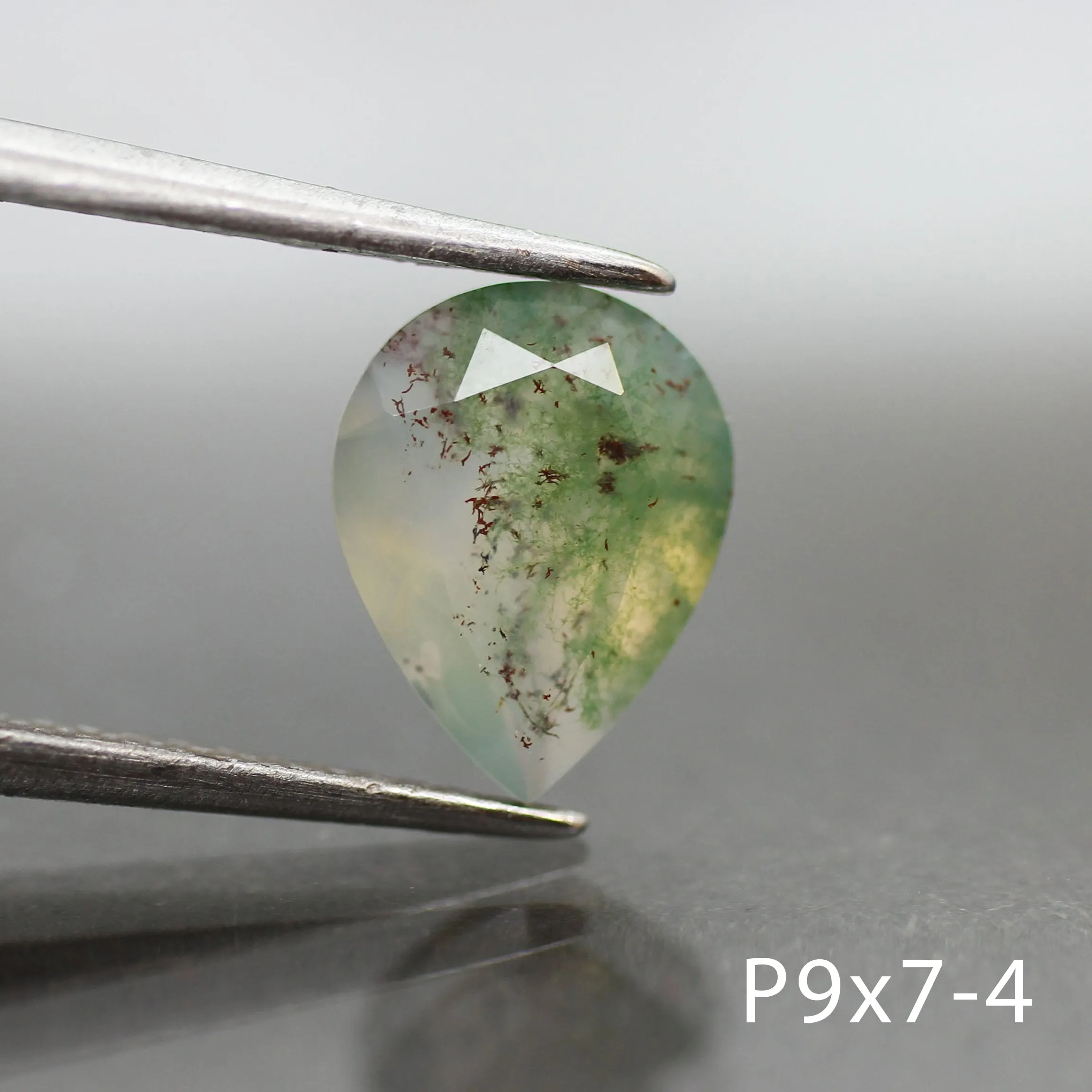 Moss agate | pear cut 9x7 mm - choose yours