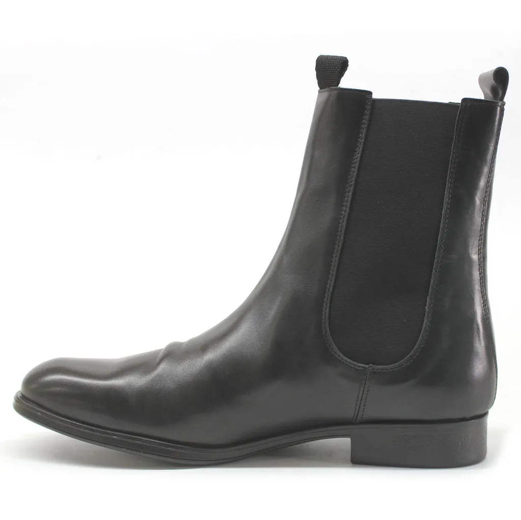 Moze798Fly Leather Unisex Chelsea Ankle Boots