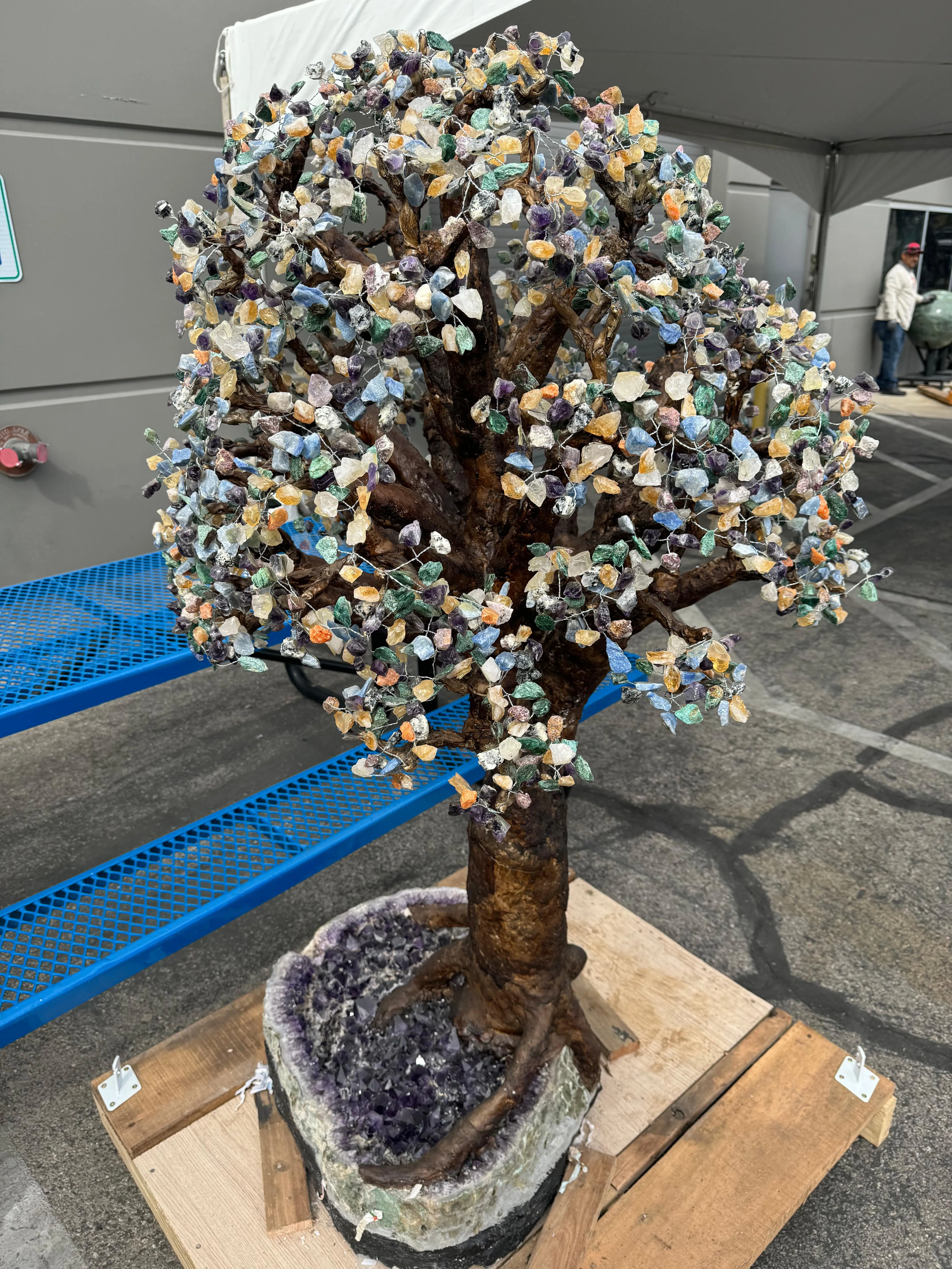 Multi Gemstone Amethyst Geode Tree from Brazil - 65