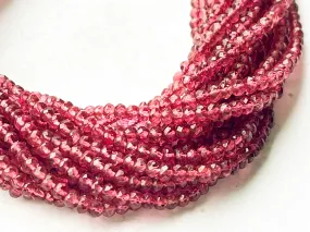 Natural Pink Spinel Gemstone Faceted Rondelle Beads