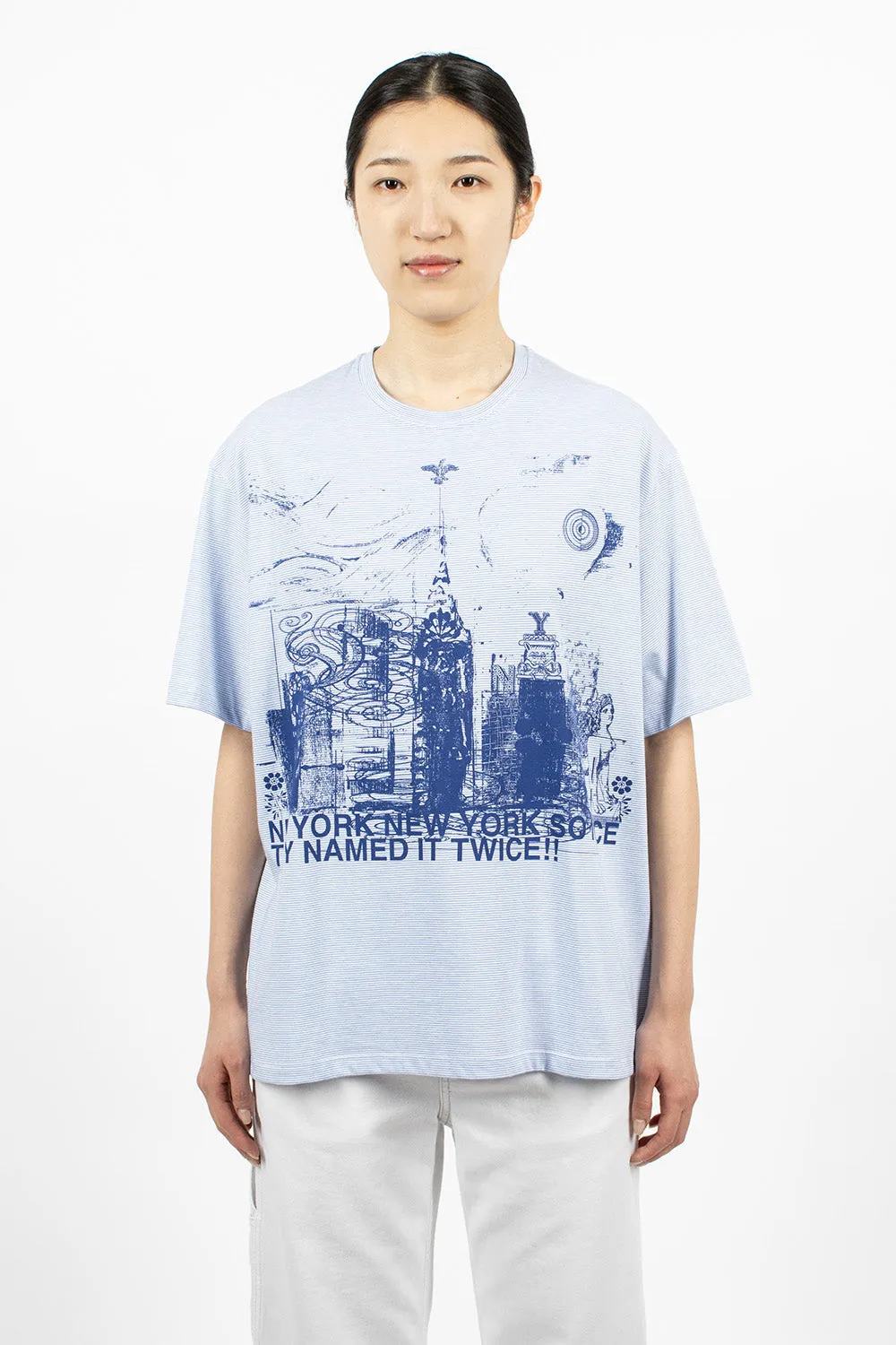 NY Big T-Shirt Blue/White Stripe