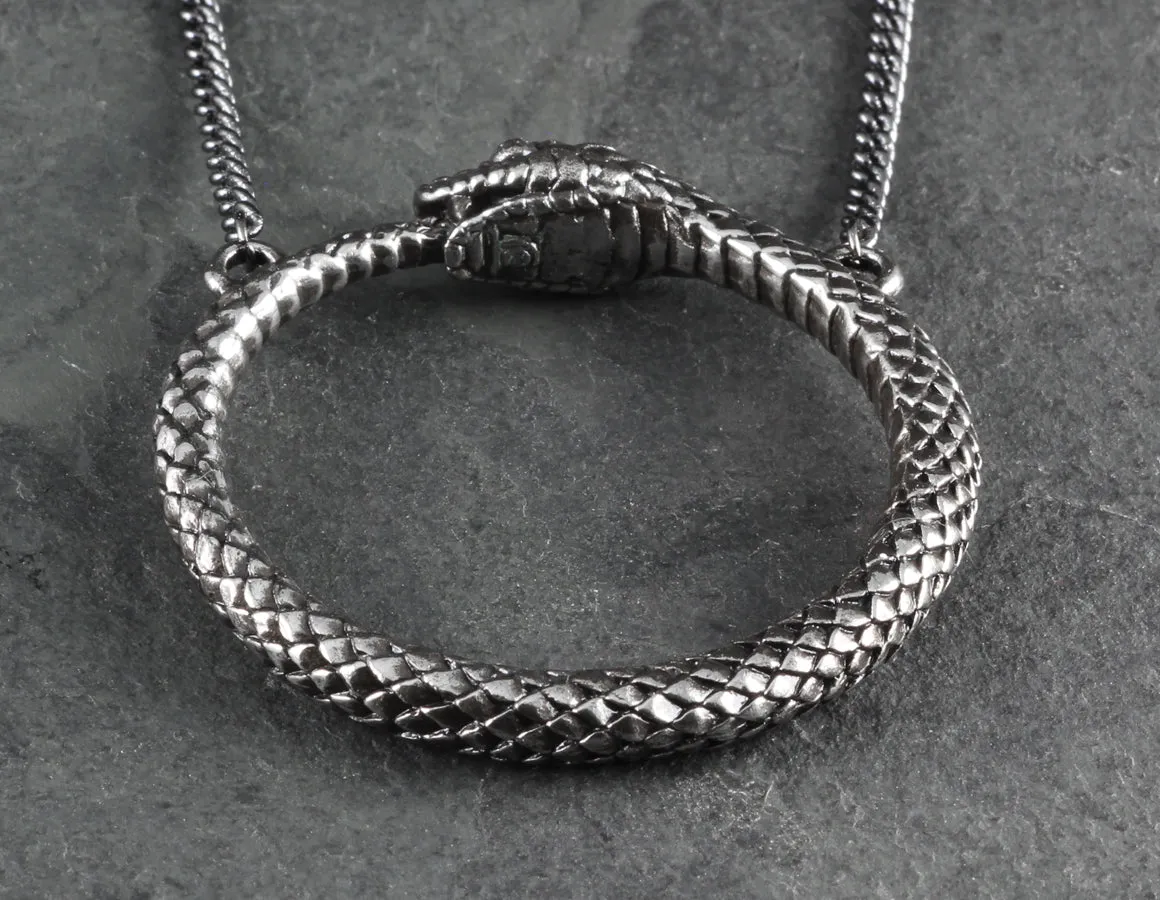 Ouroboros Necklace - Silver