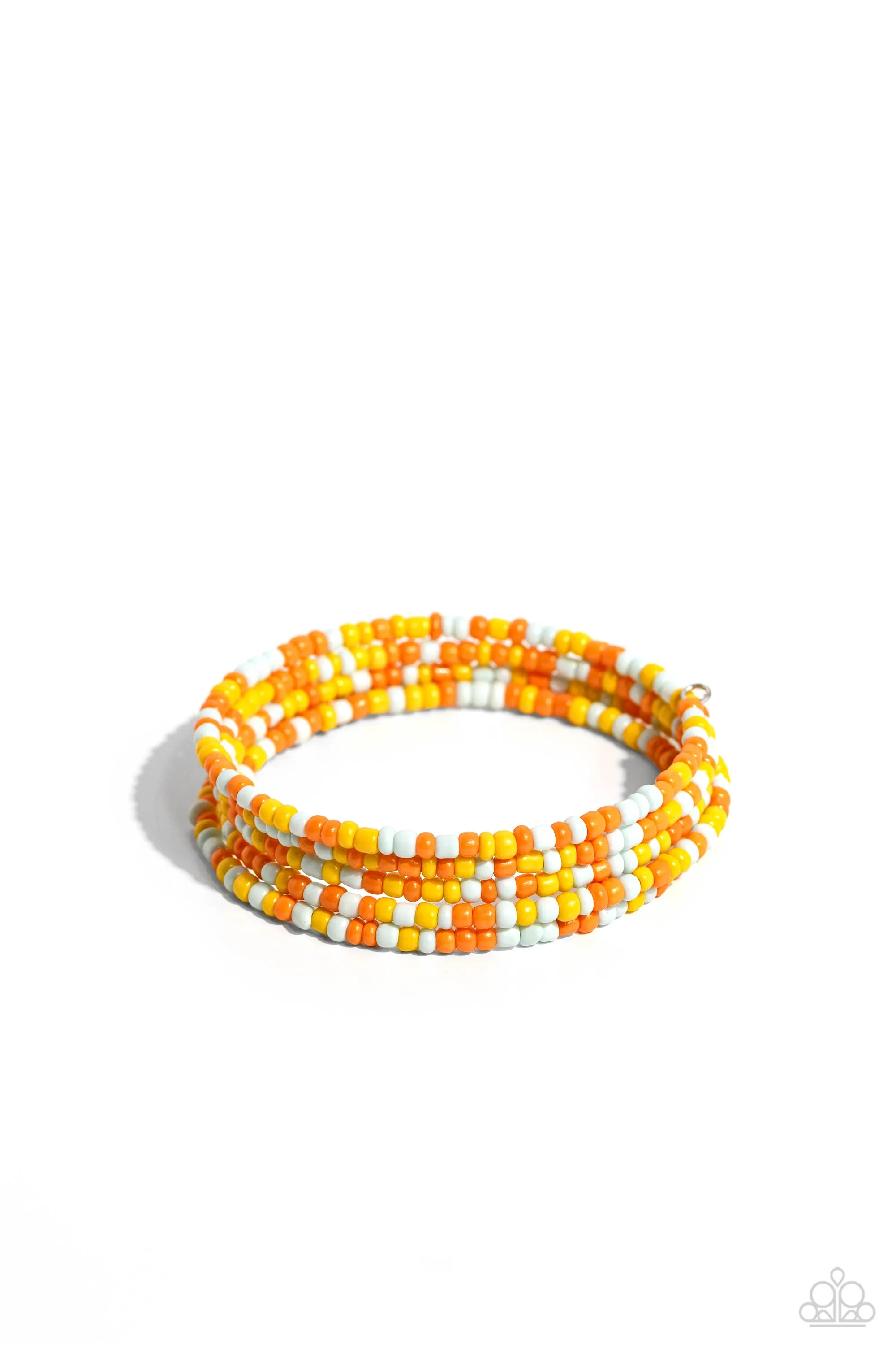 Paparazzi Coiled Candy Yellow Bracelet