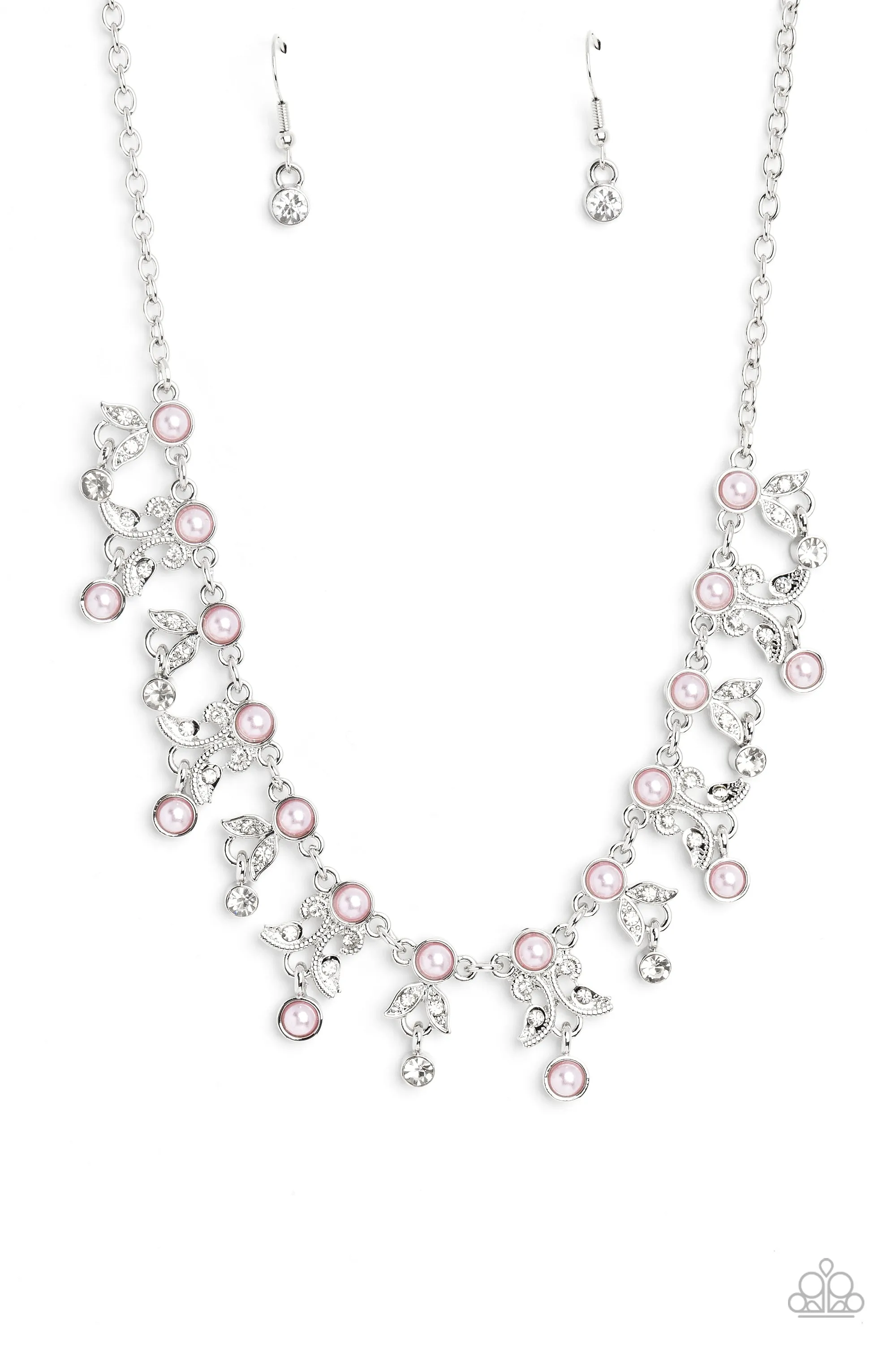 Paparazzi Garden Princess Pink Necklace & Earring Set