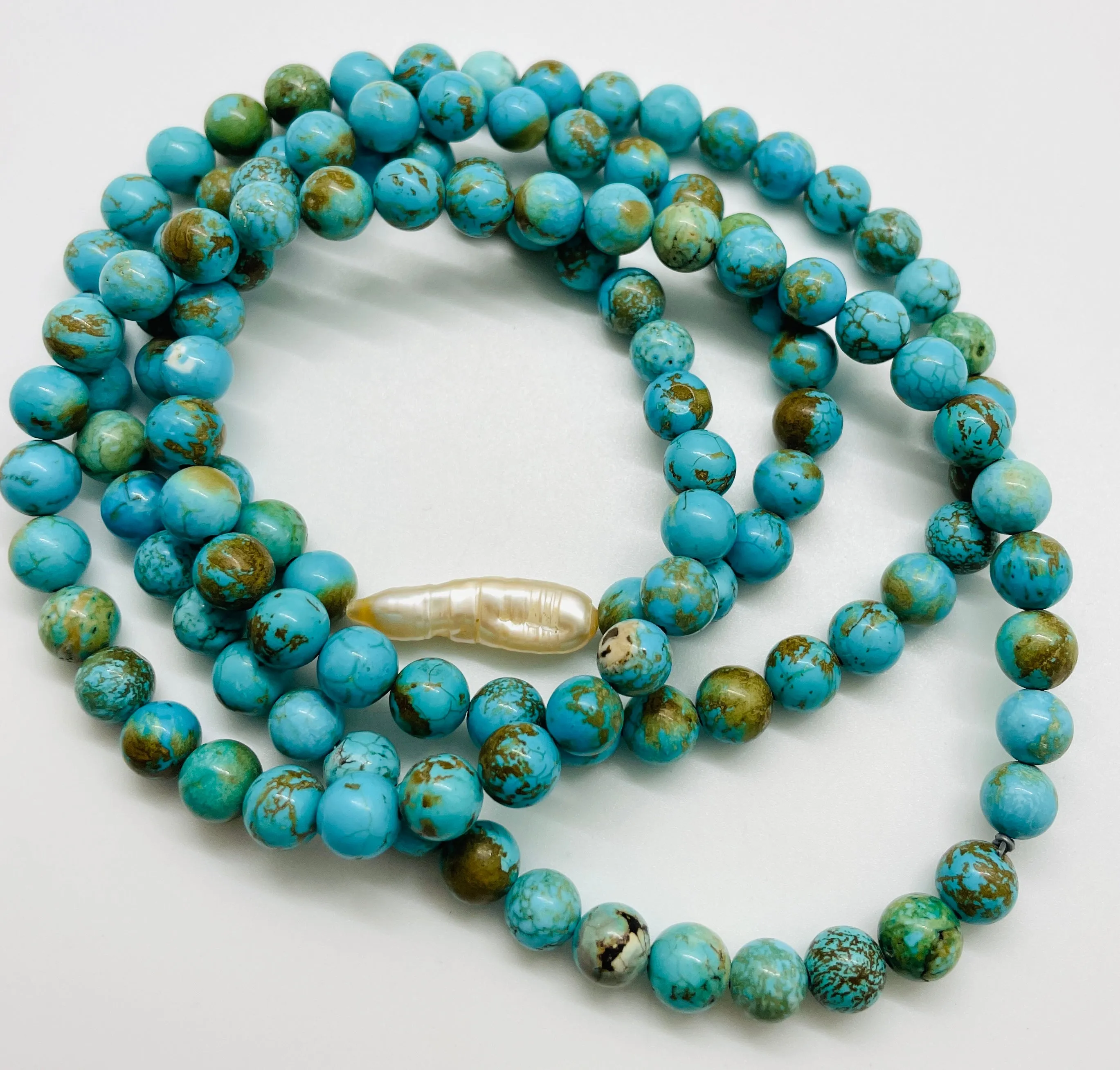 Peace Necklace with Turquoise Beads