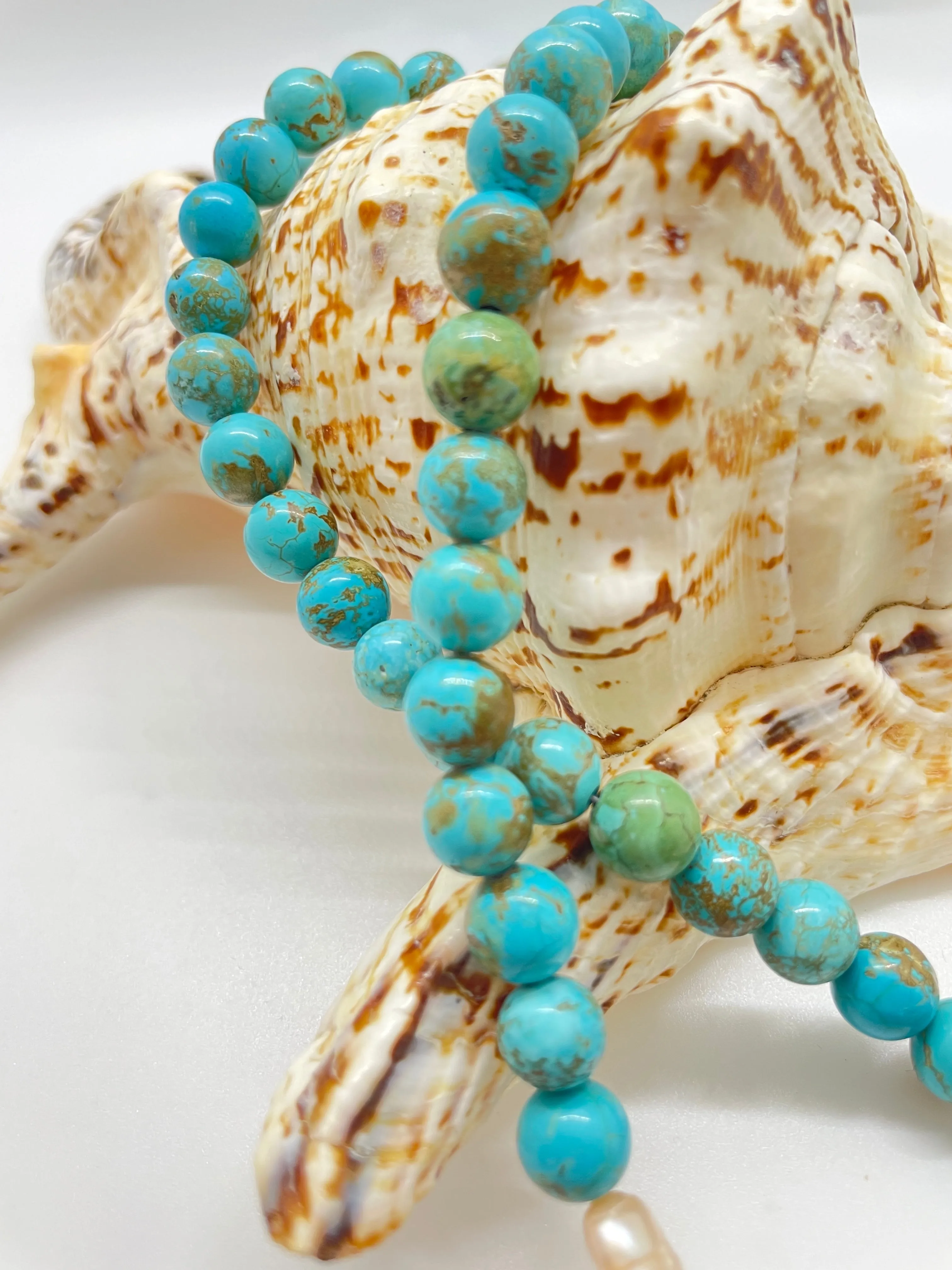 Peace Necklace with Turquoise Beads