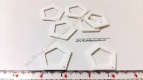 Pentagon shaped Pendant Bases.Sold as 10 pieces