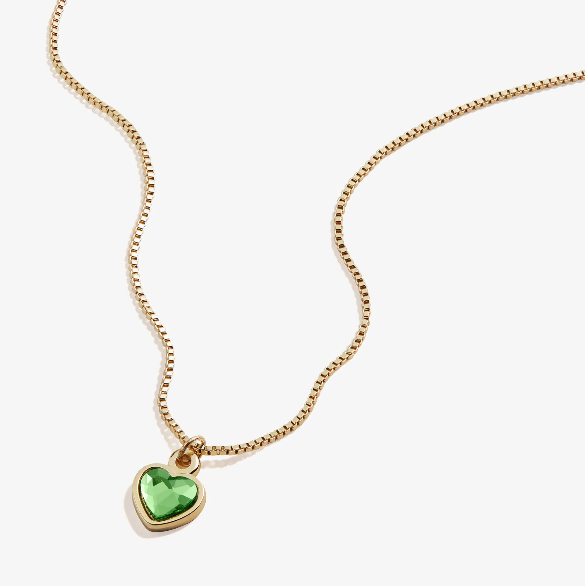 Peridot Heart Necklace, August Birthstone