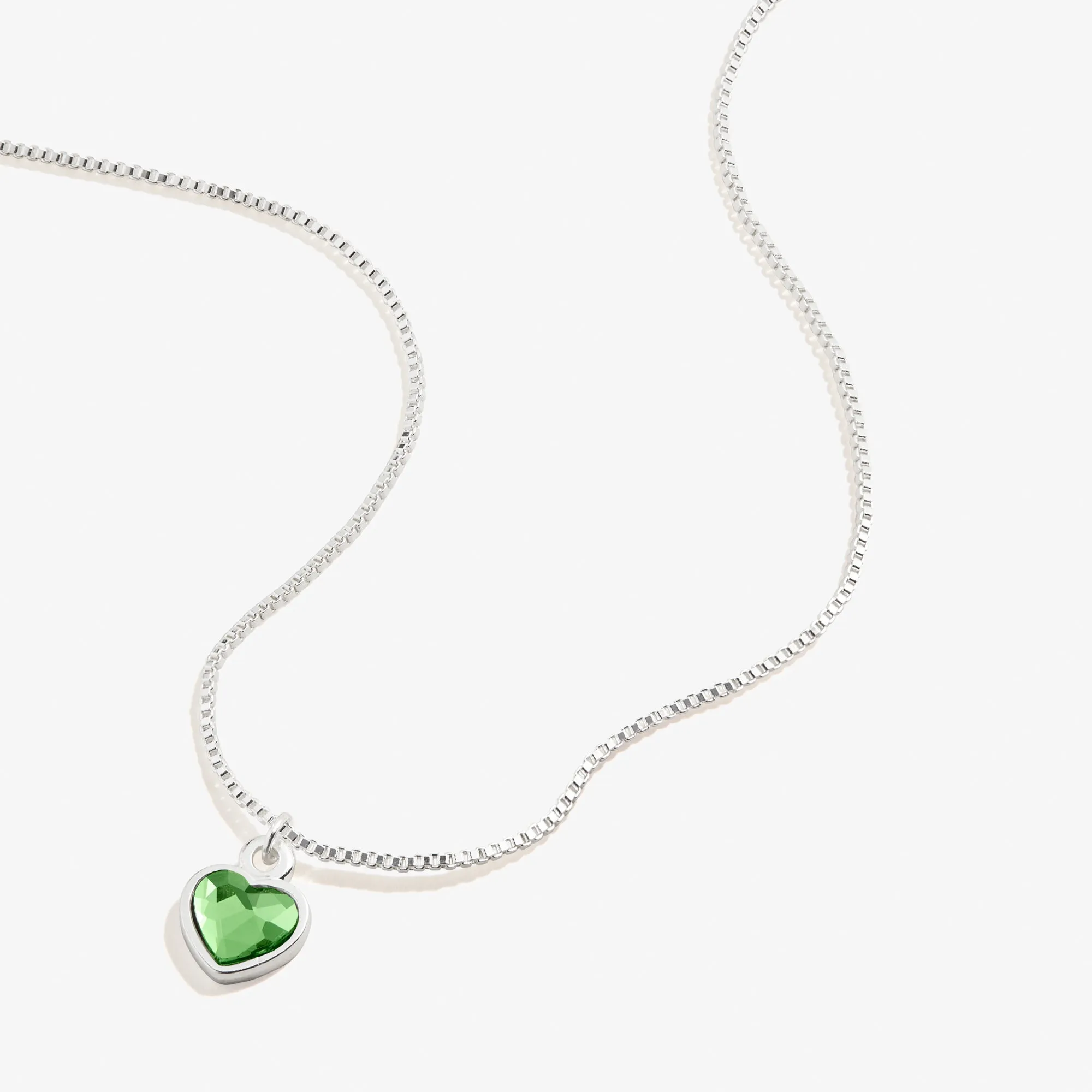 Peridot Heart Necklace, August Birthstone