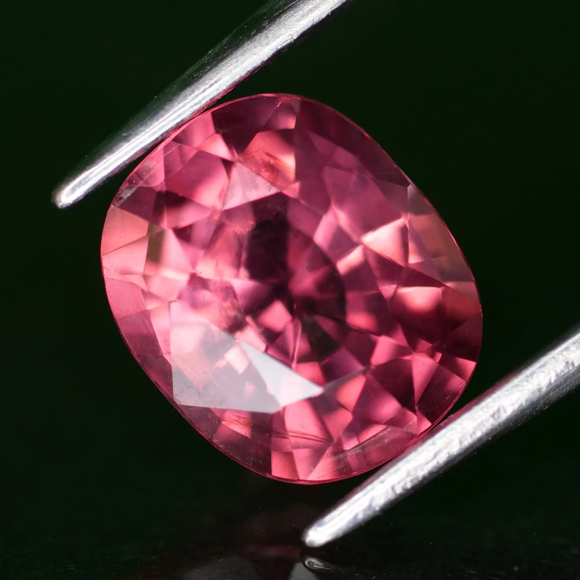 Pink Spinel | natural, paradise pink color, cushion cut *8.5x7 mm, *2ct