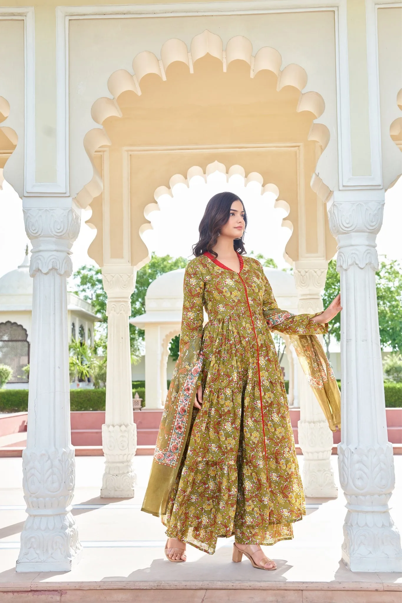 Pure Cotton Printed Designer Kurta, Palazzo With Dupatta Set