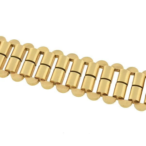 Retro Austrian 14kt Gold Link Bracelet 61.3G