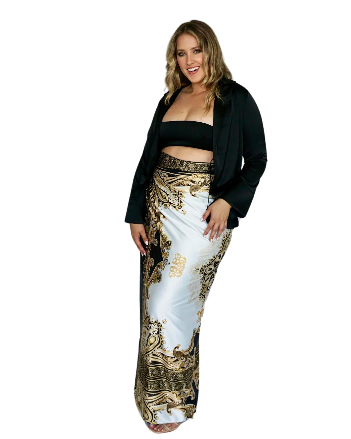 Reversible Wrap Skirt - Satin