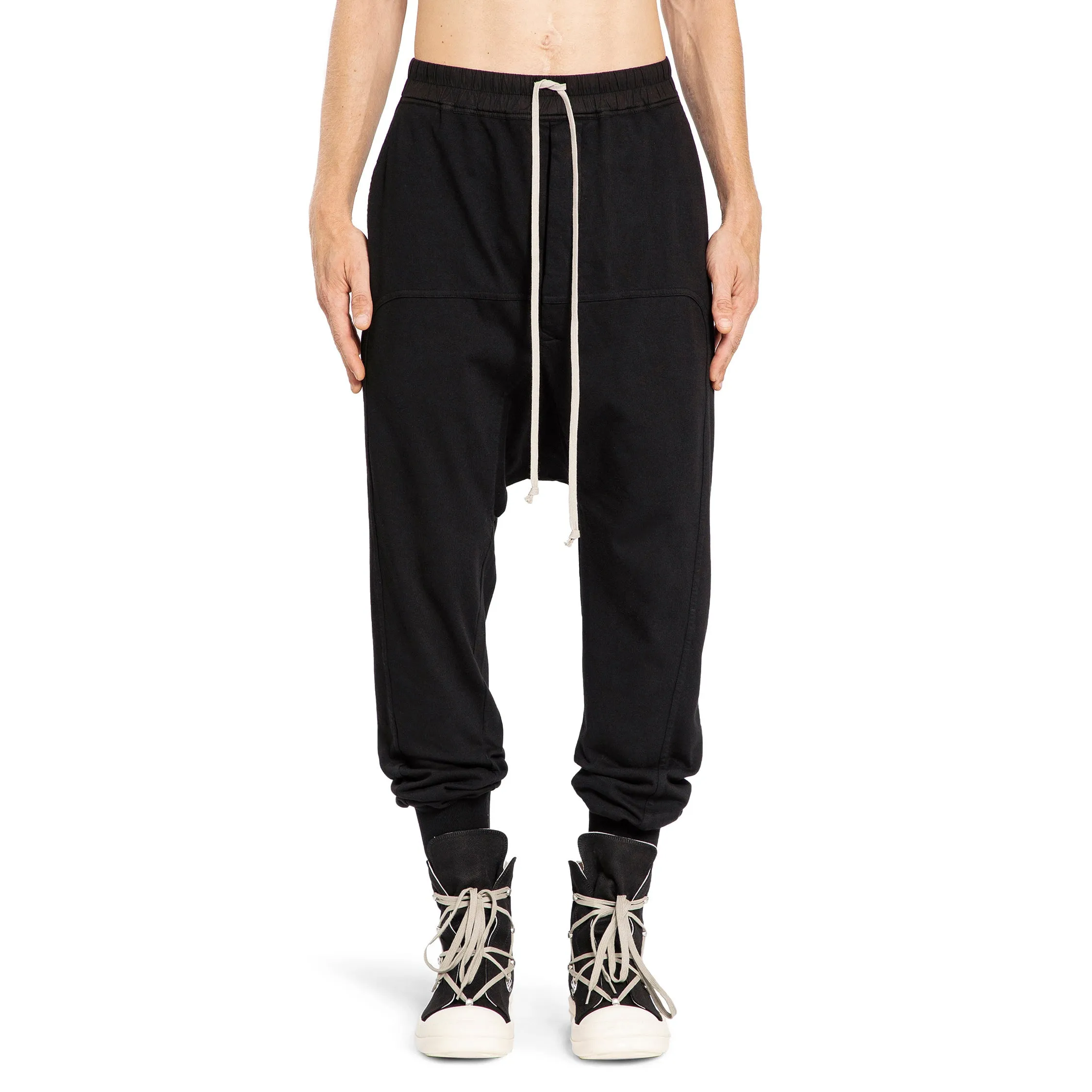 RICK OWENS DRKSHDW MAN BLACK TROUSERS