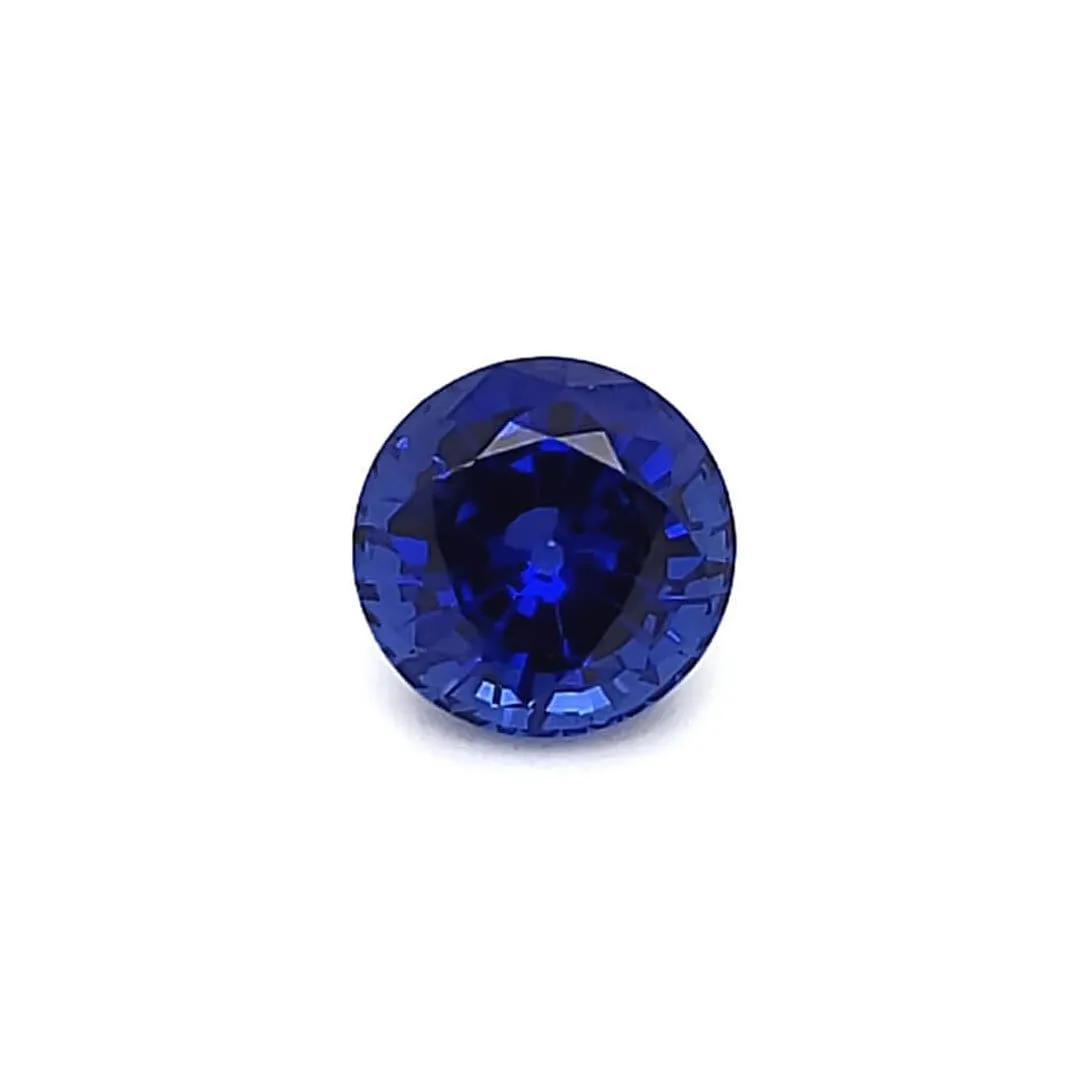 Round Cut Lab Created Blue Sapphire Gemstone