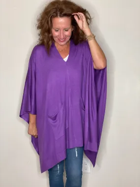 Sato Poncho in Ultra Violet