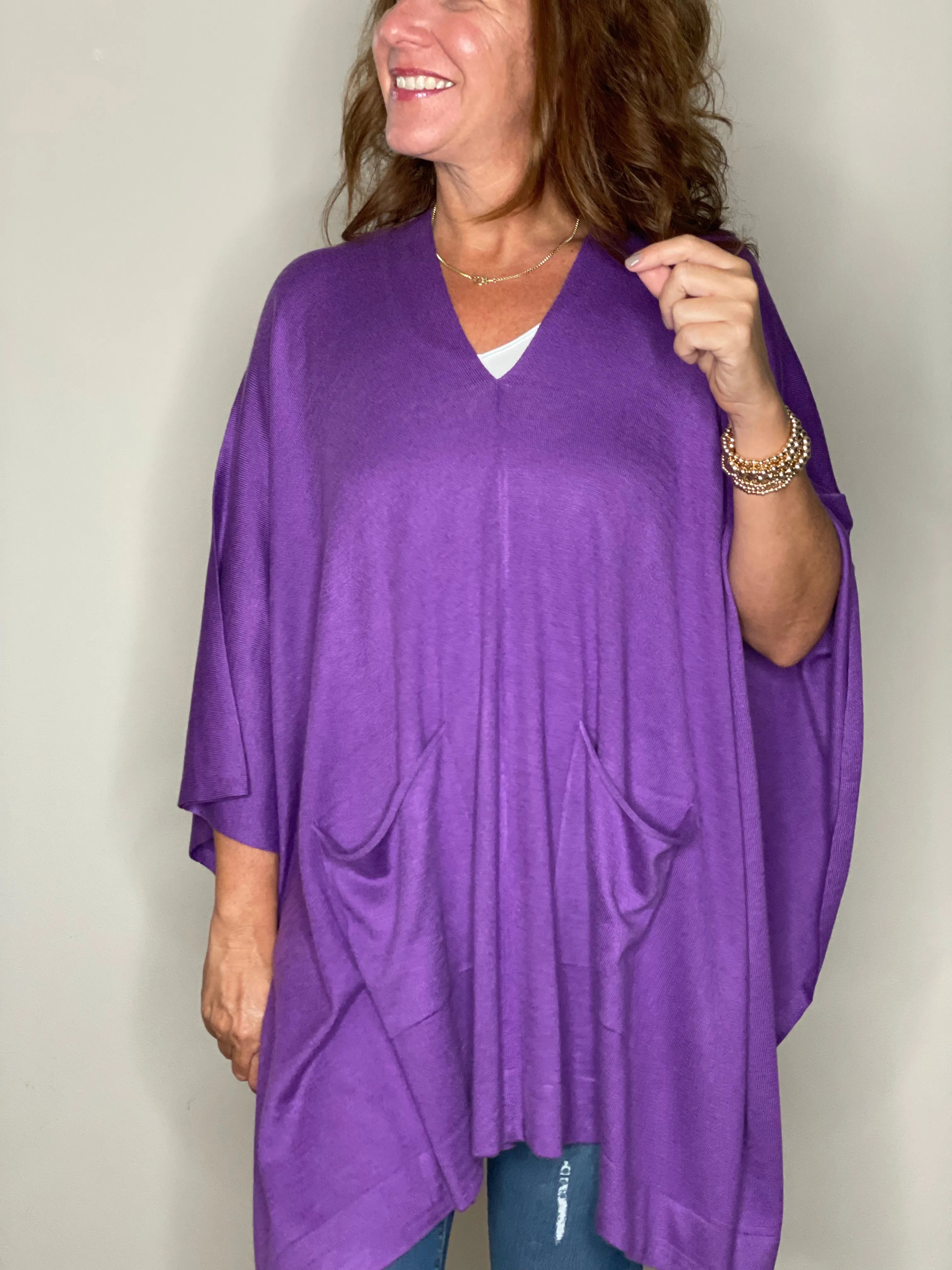 Sato Poncho in Ultra Violet