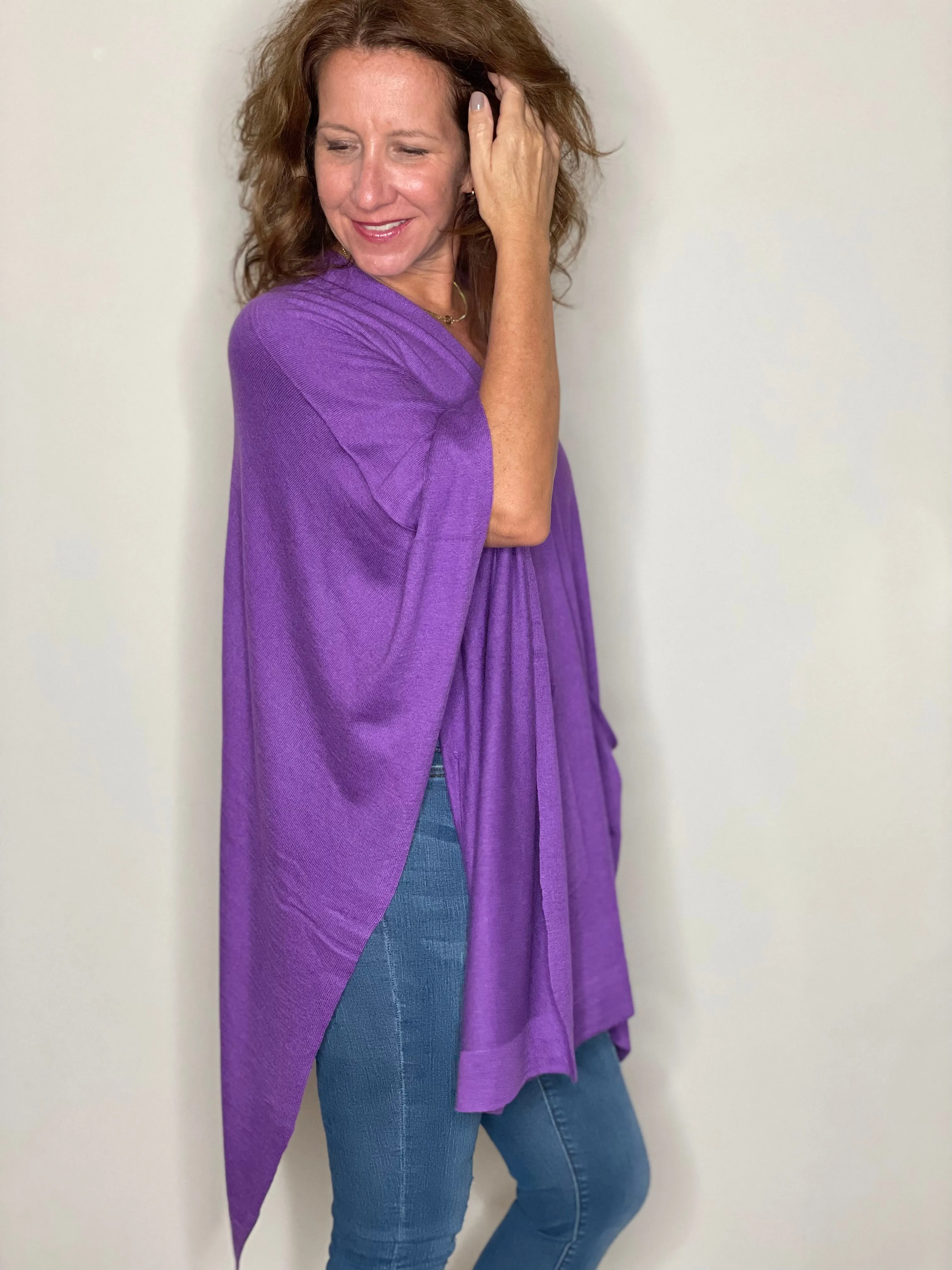 Sato Poncho in Ultra Violet