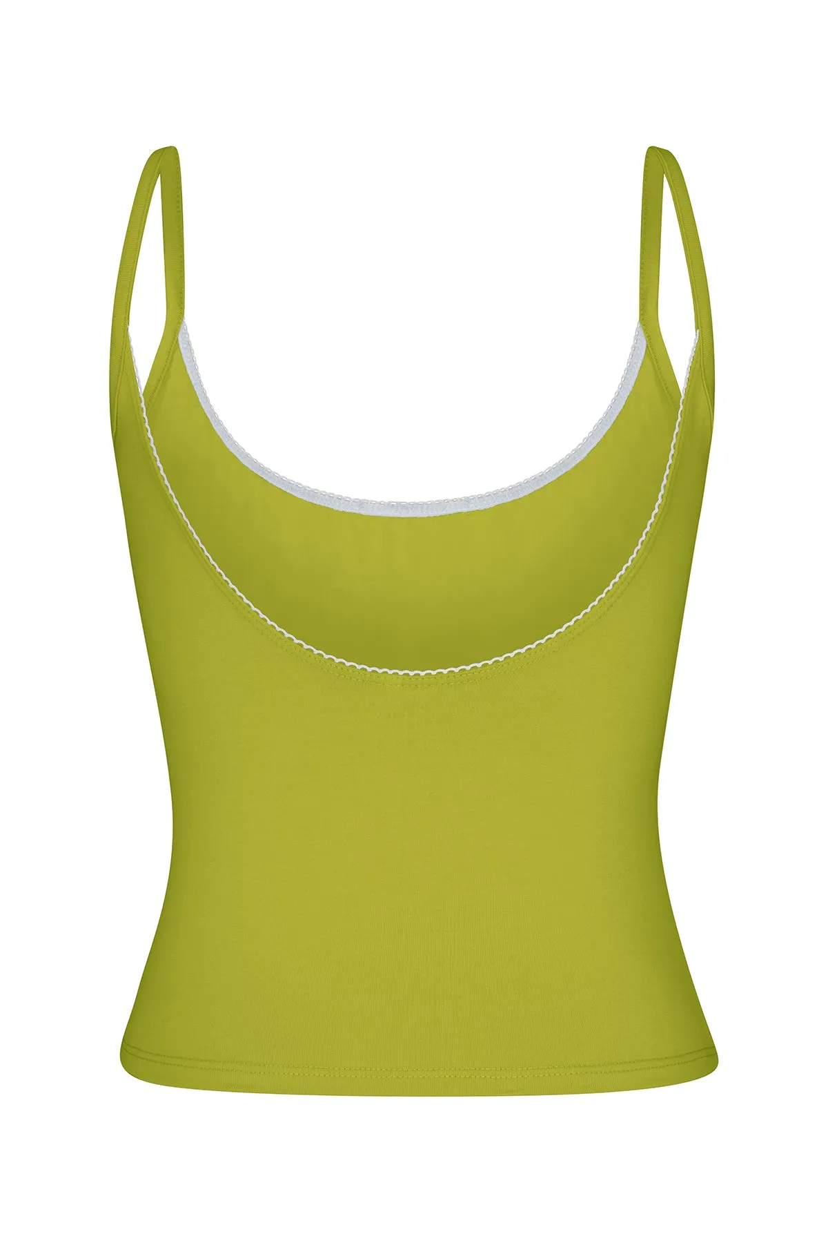 SCOOP BACK CAMI IN AVOCADO