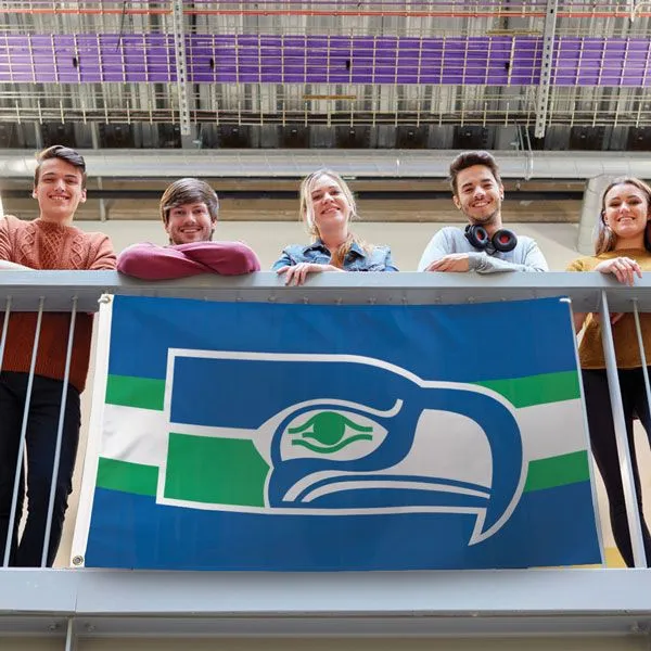 SEATTLE SEAHAWKS / CLASSIC LOGO RETRO FLAG - DELUXE 3' X 5'