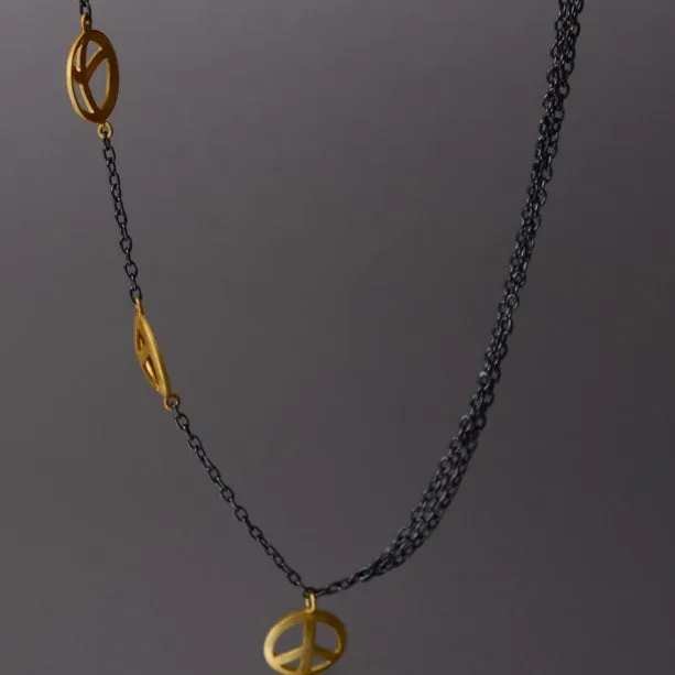 Shanti Peace Necklace In Gold