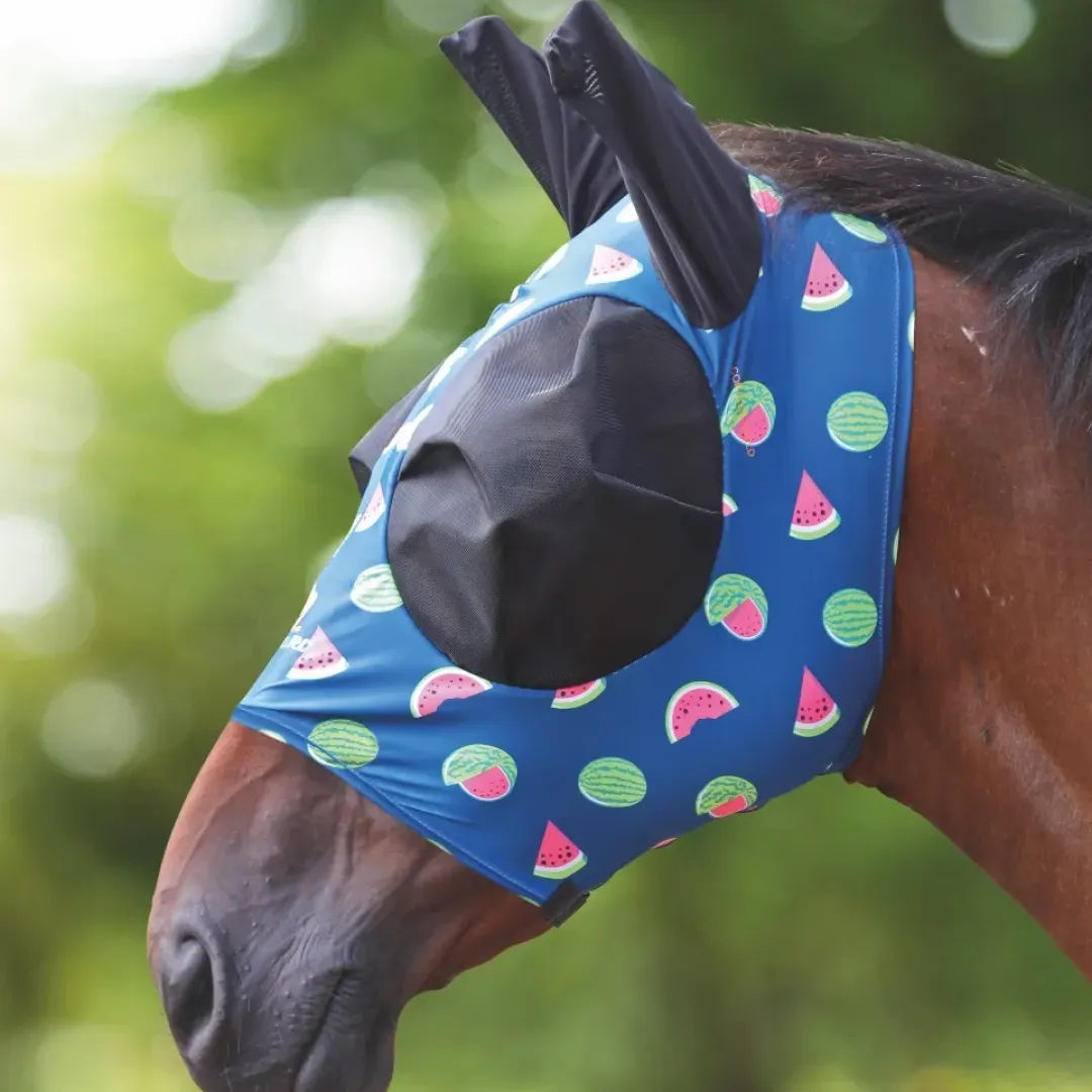 Shires Fruit Print Stretch Fly Mask