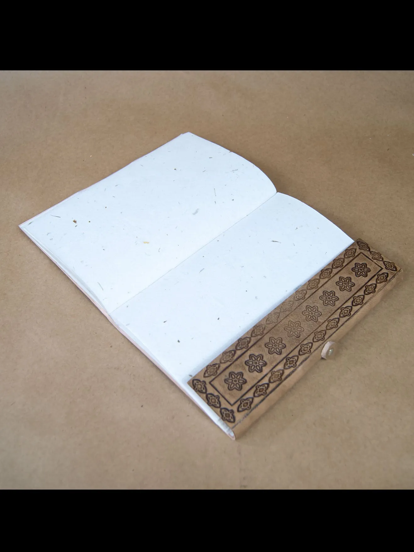 Small Antique Finished rice paper Leather Journal