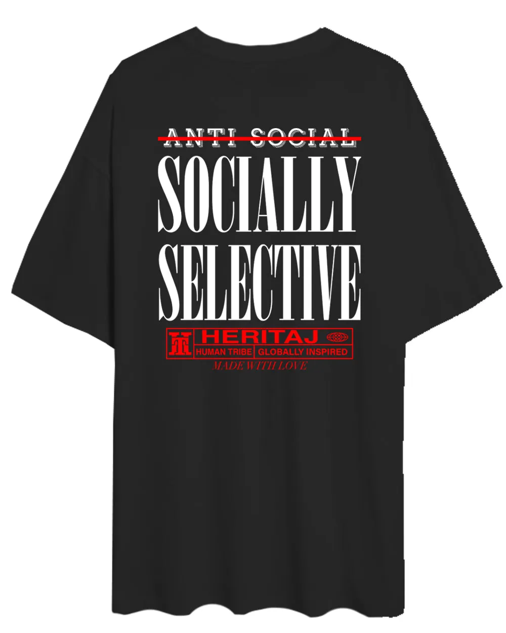 SOCIALLY SELECTIVE-OVERSIZED T-SHIRT