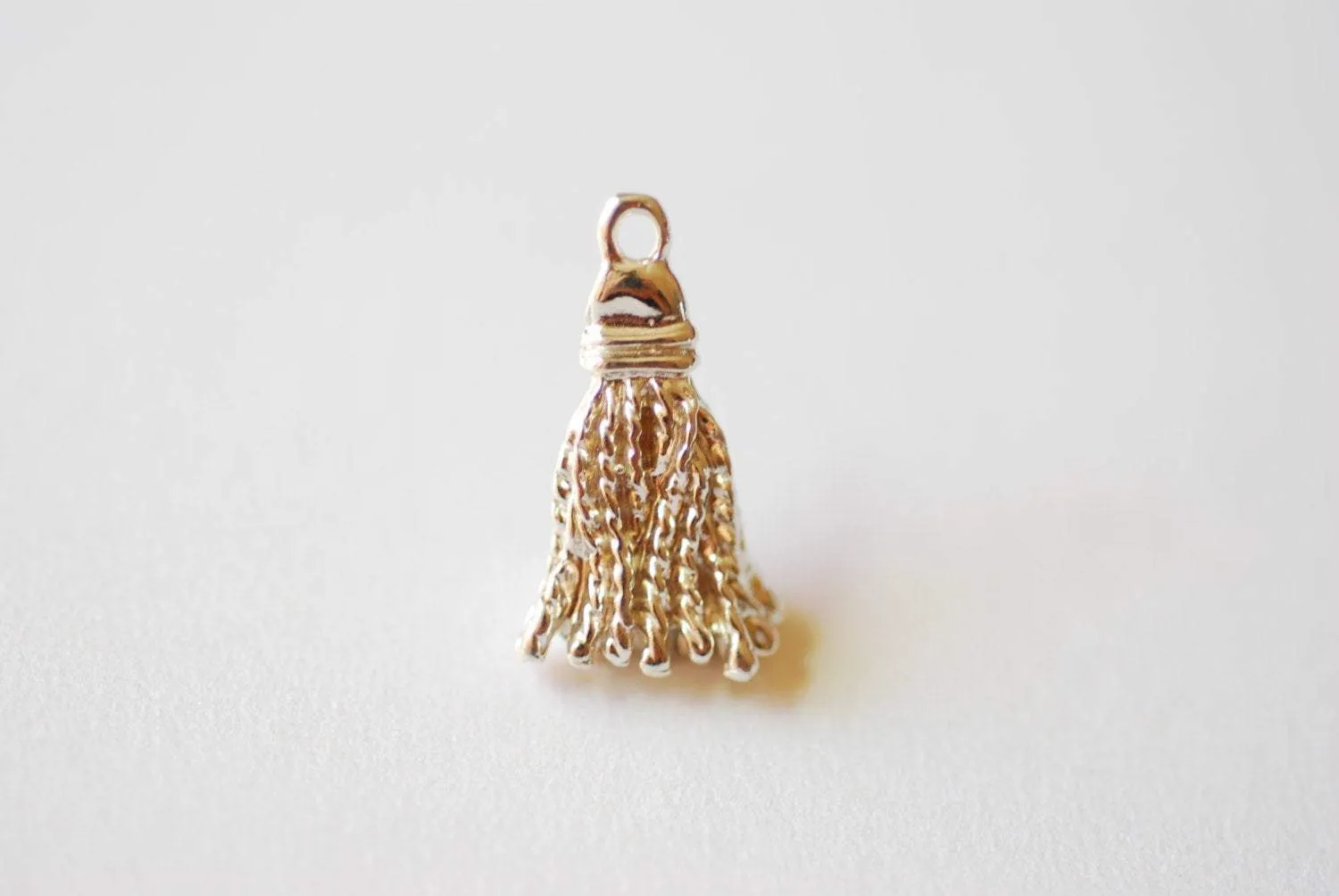 Sterling Silver Tassel Charm Pendant- 925 Silver Tassel Charm, Tassel shaped charm, Sterling Silver Triangle Charm, Wholesale Beads, Bulk