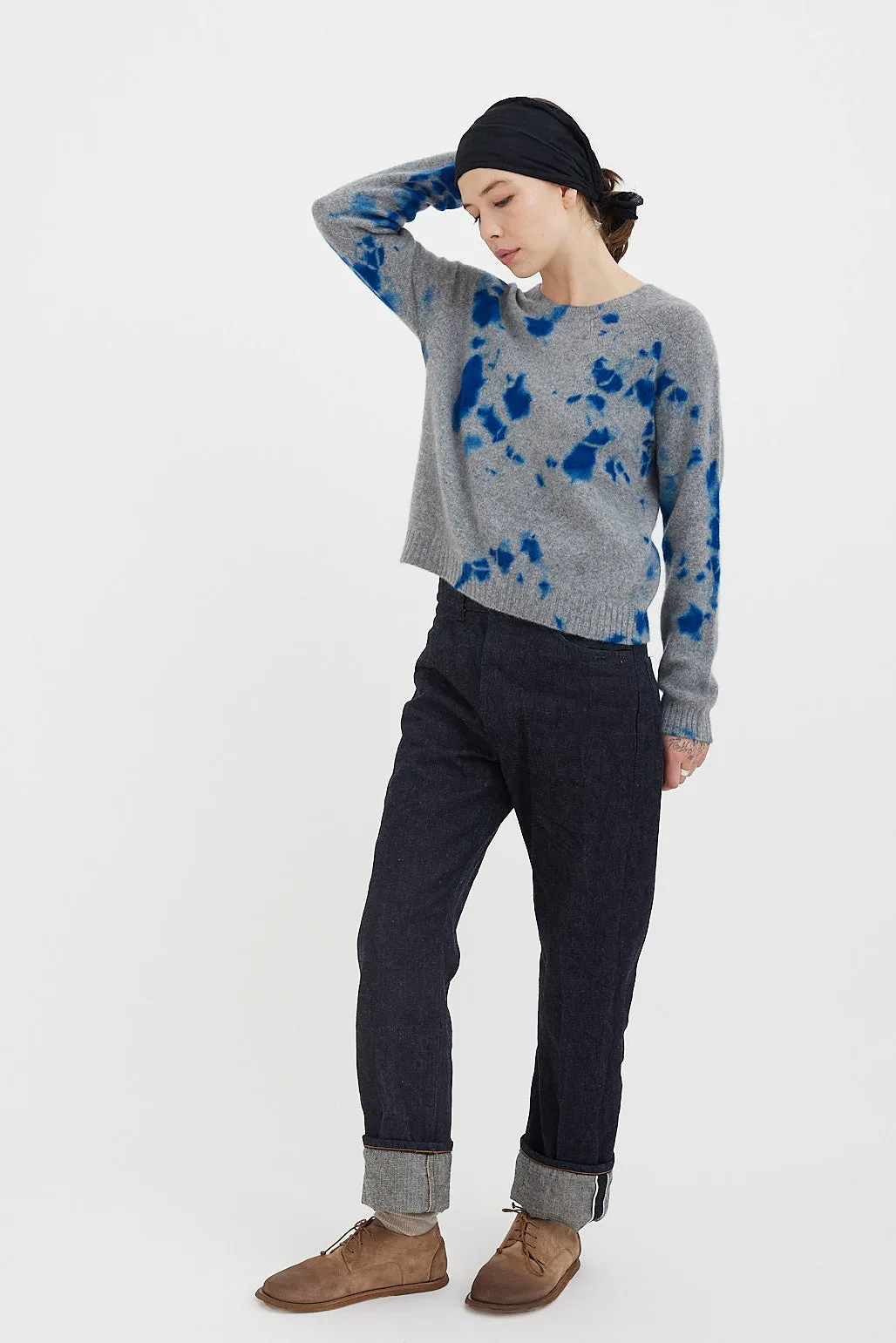 Suzusan - Shibori Cashmere Seamless Short Pullover