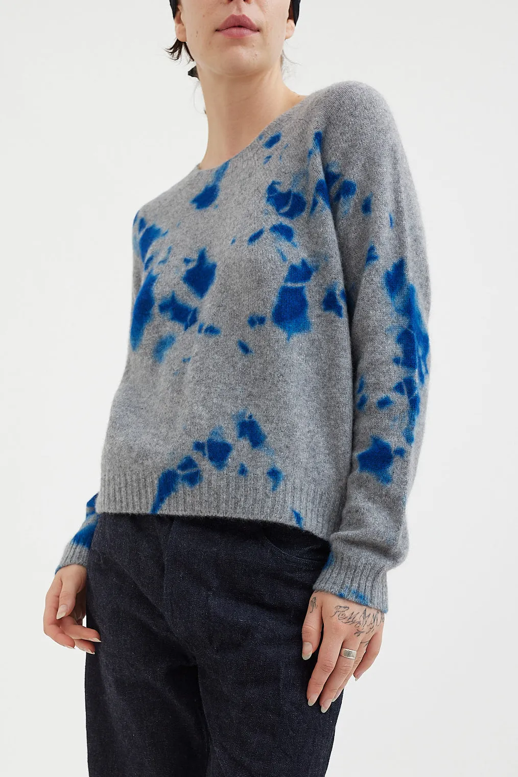 Suzusan - Shibori Cashmere Seamless Short Pullover