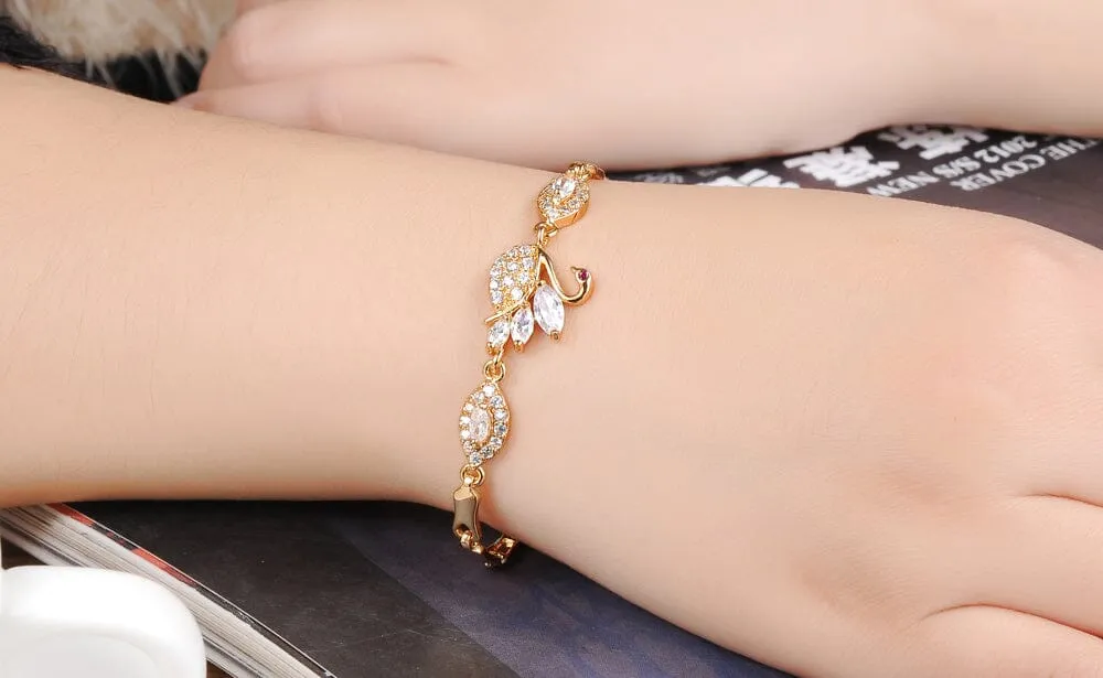 Swan Pave Crystal Bracelet