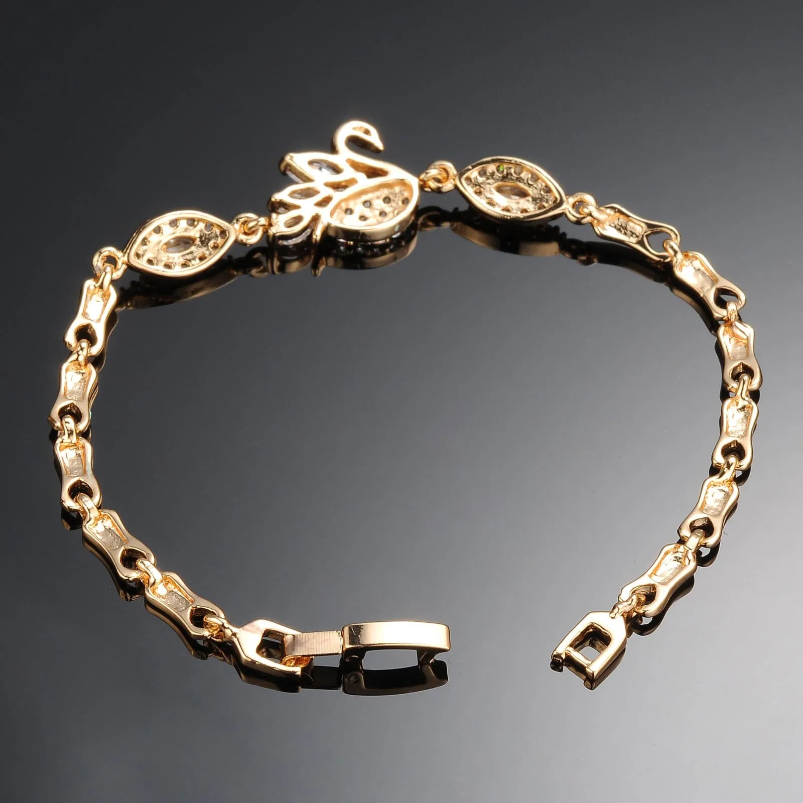 Swan Pave Crystal Bracelet