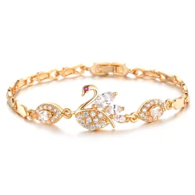 Swan Pave Crystal Bracelet