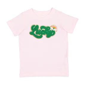 Sweet Wink Lucky Script Patch St. Patrick's Day S/S Tee - Ballet