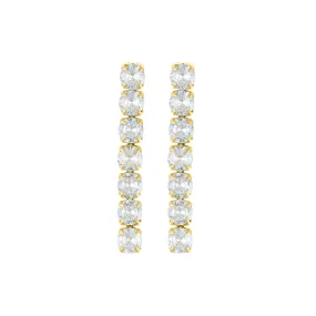 Tennis Drop Earrings gold