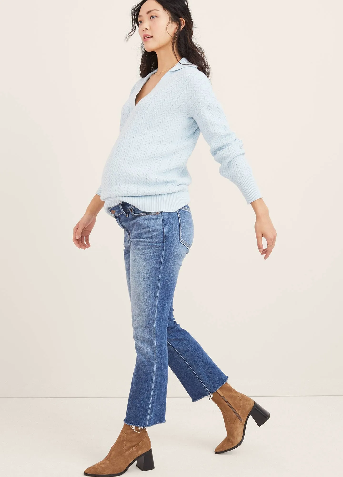 The Crop Maternity Jean