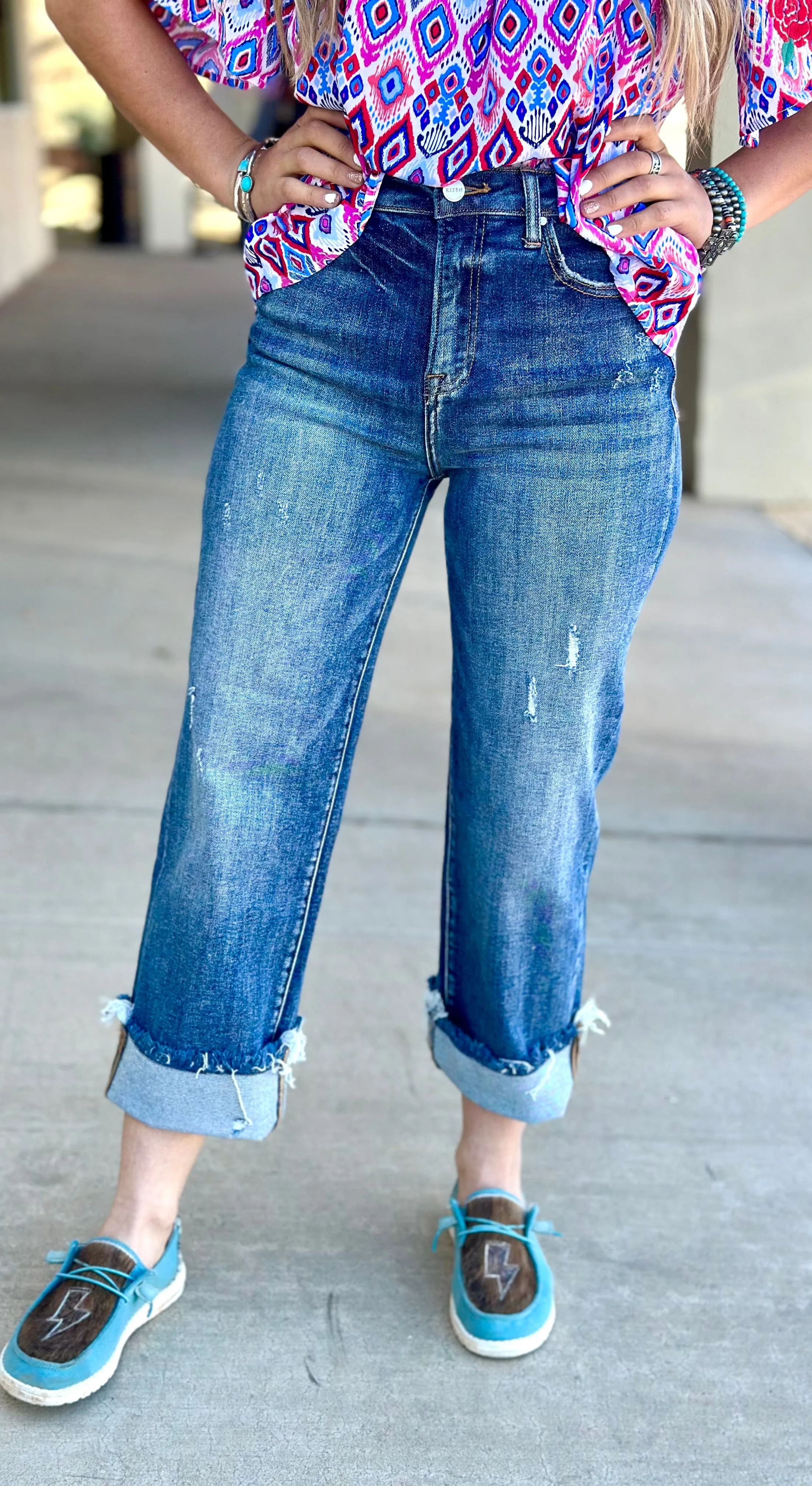 The Risen Straight Leg Ankle Crop Denim