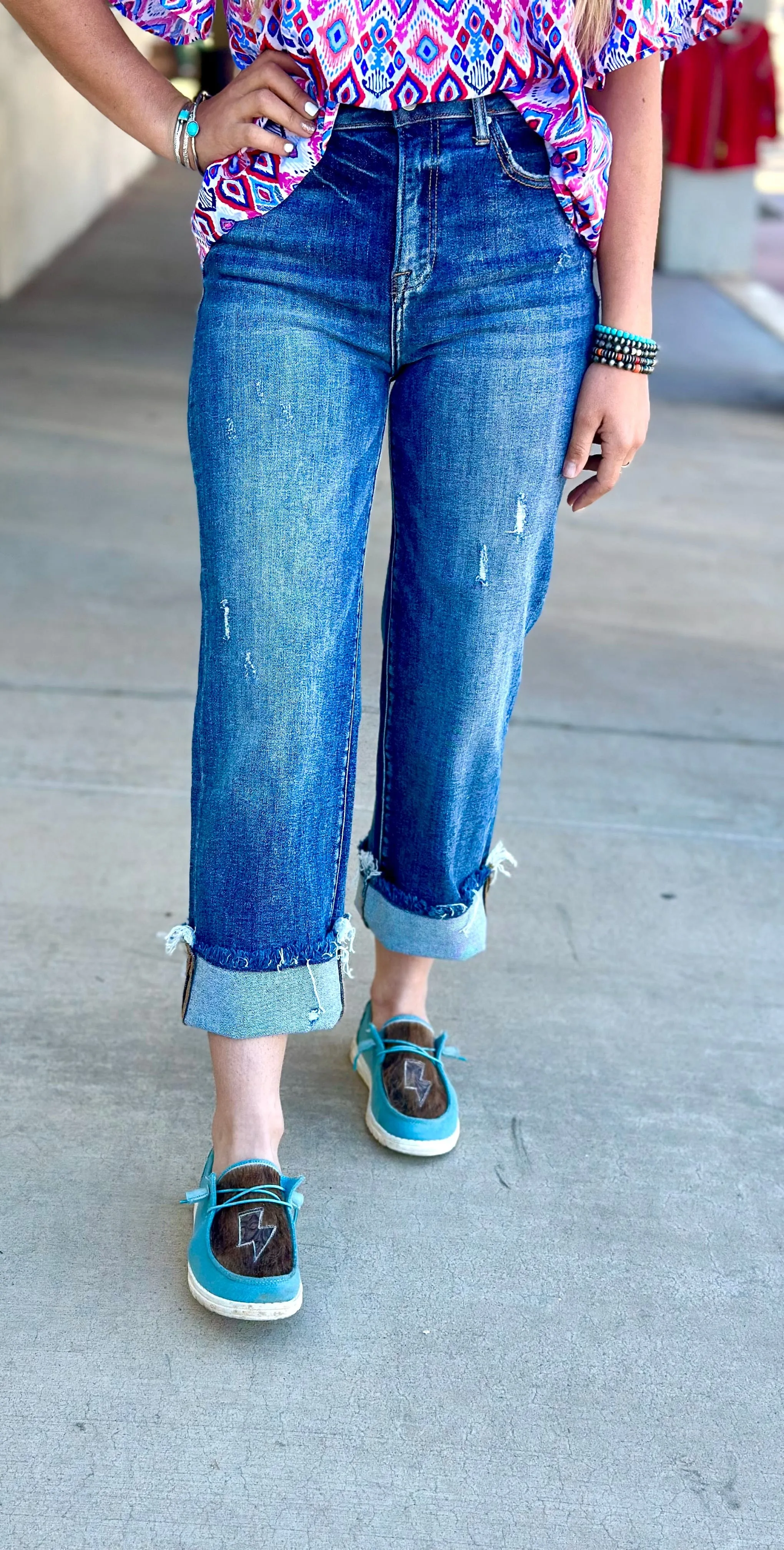 The Risen Straight Leg Ankle Crop Denim