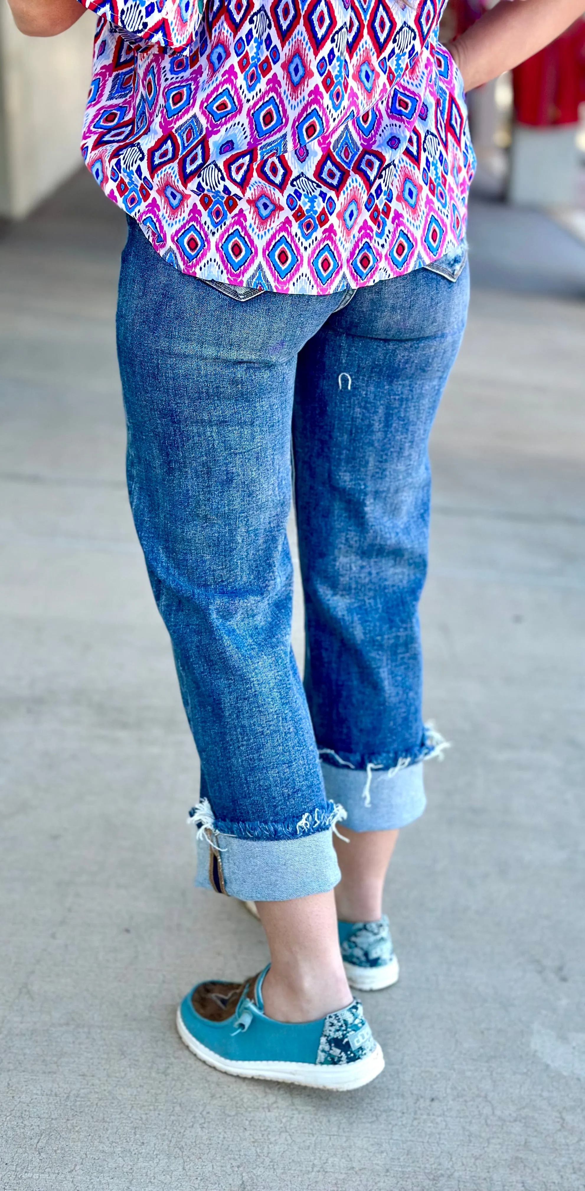 The Risen Straight Leg Ankle Crop Denim