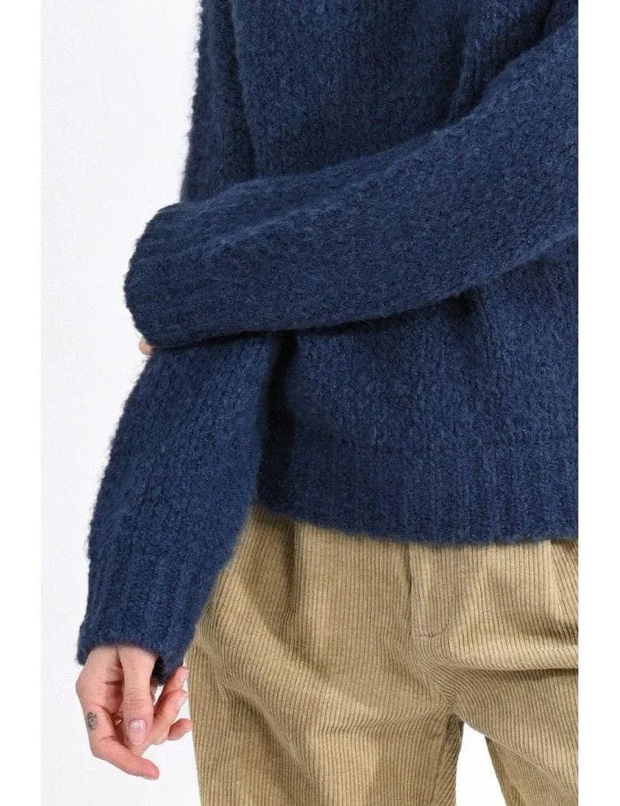 Ultra-Cozy Blue Chunky Knit Sweater