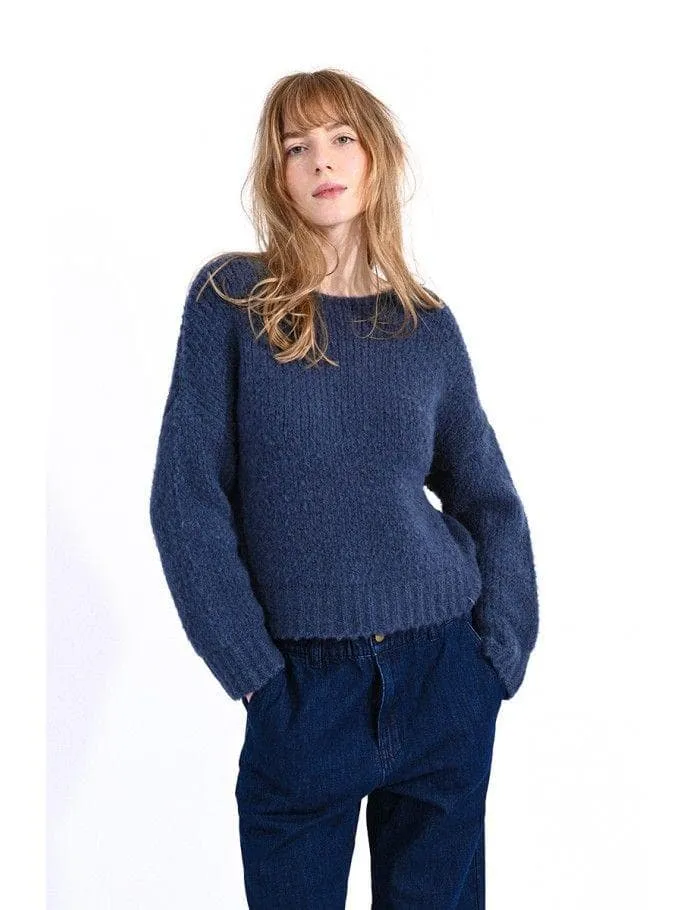 Ultra-Cozy Blue Chunky Knit Sweater