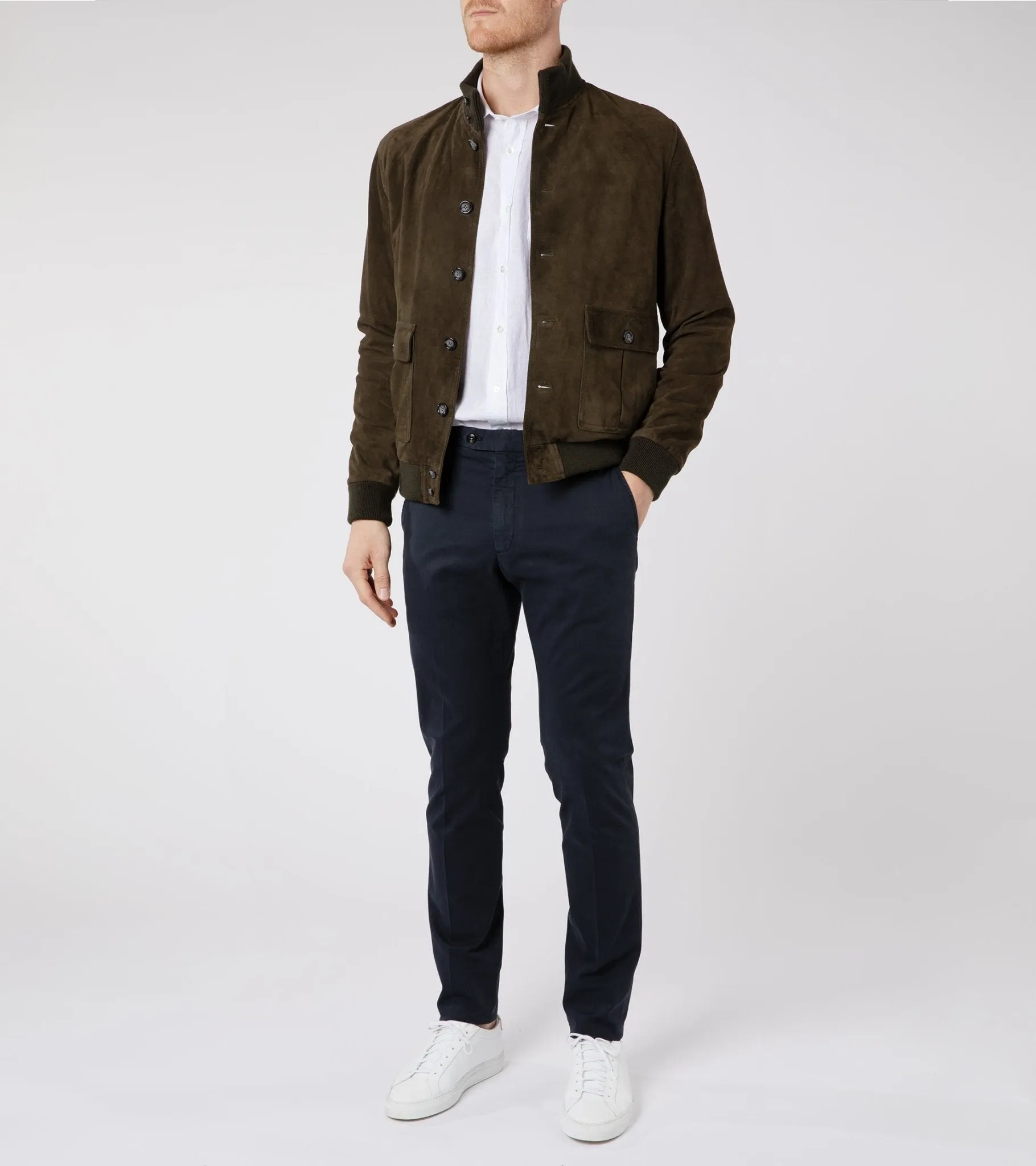 Valstar Lined Suede Valstarino Jacket: Moss Green