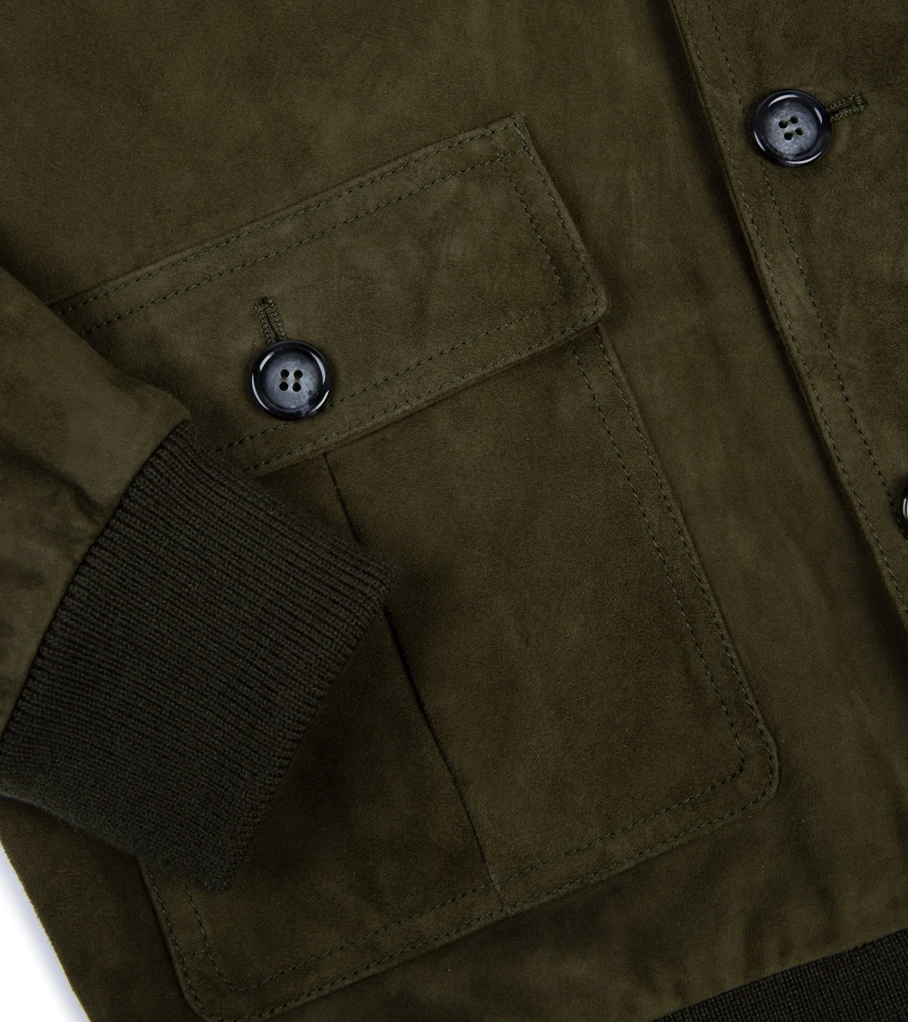 Valstar Lined Suede Valstarino Jacket: Moss Green