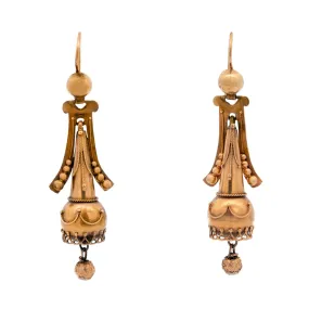 Victorian 15k Etruscan Dangle Earrings